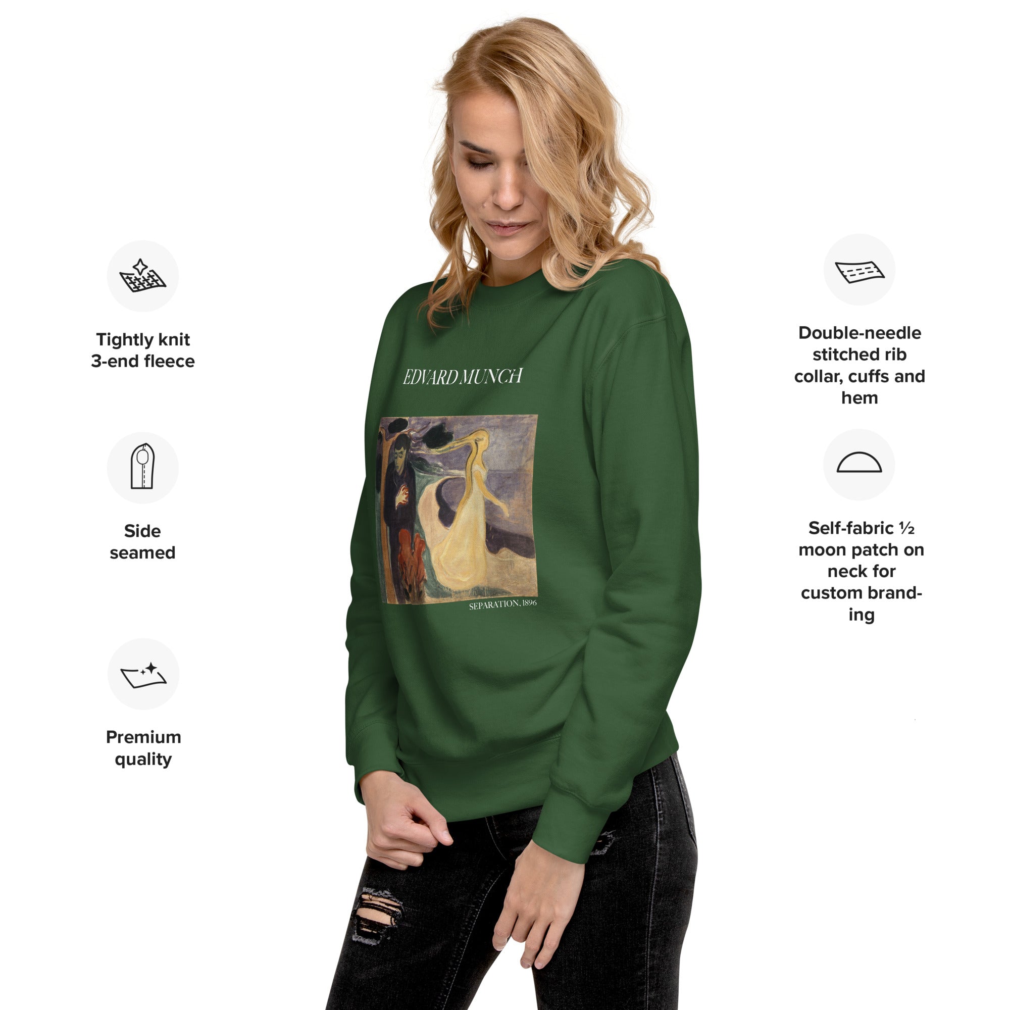 Edvard Munch 'Separation' Famous Painting Sweatshirt | Unisex Premium Sweatshirt