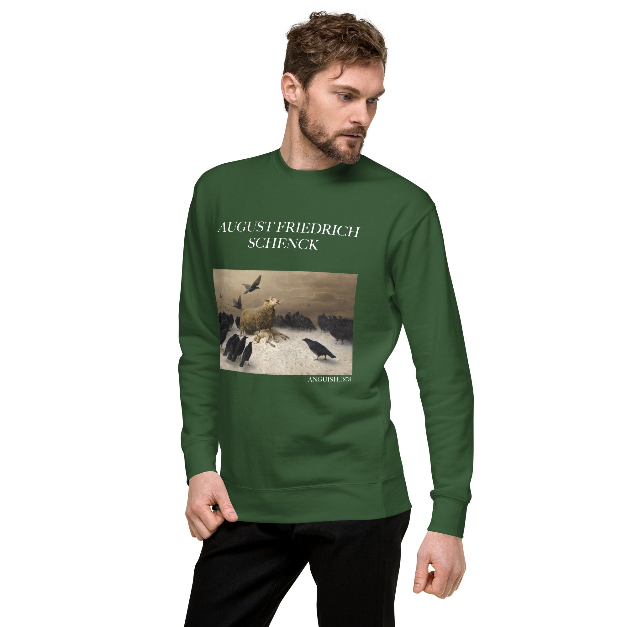 August Friedrich Schenck 'Angst' Berühmtes Gemälde Sweatshirt | Unisex Premium Sweatshirt