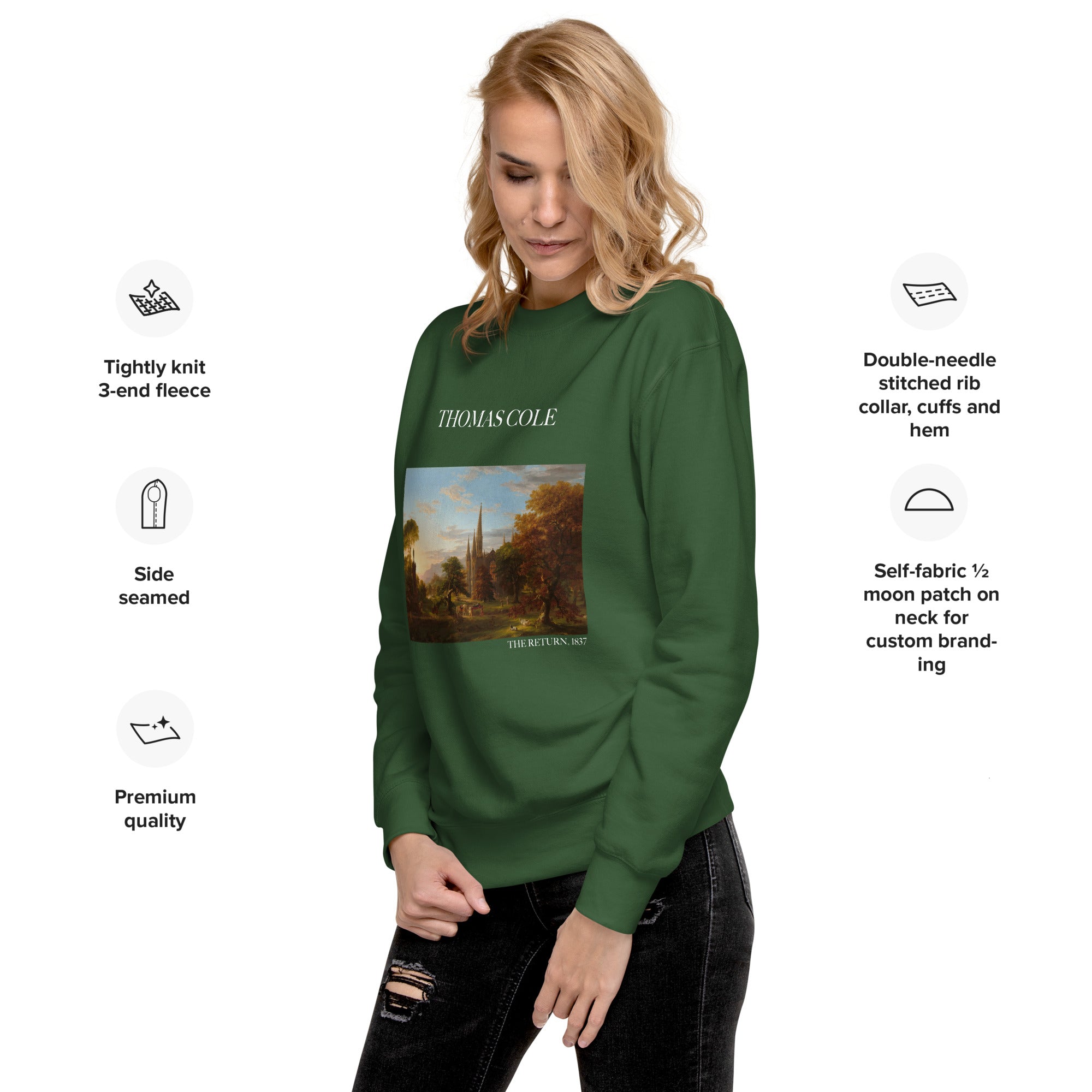 Thomas Cole - Sweatshirt mit berühmtem Gemälde „The Return“ | Premium-Unisex-Sweatshirt