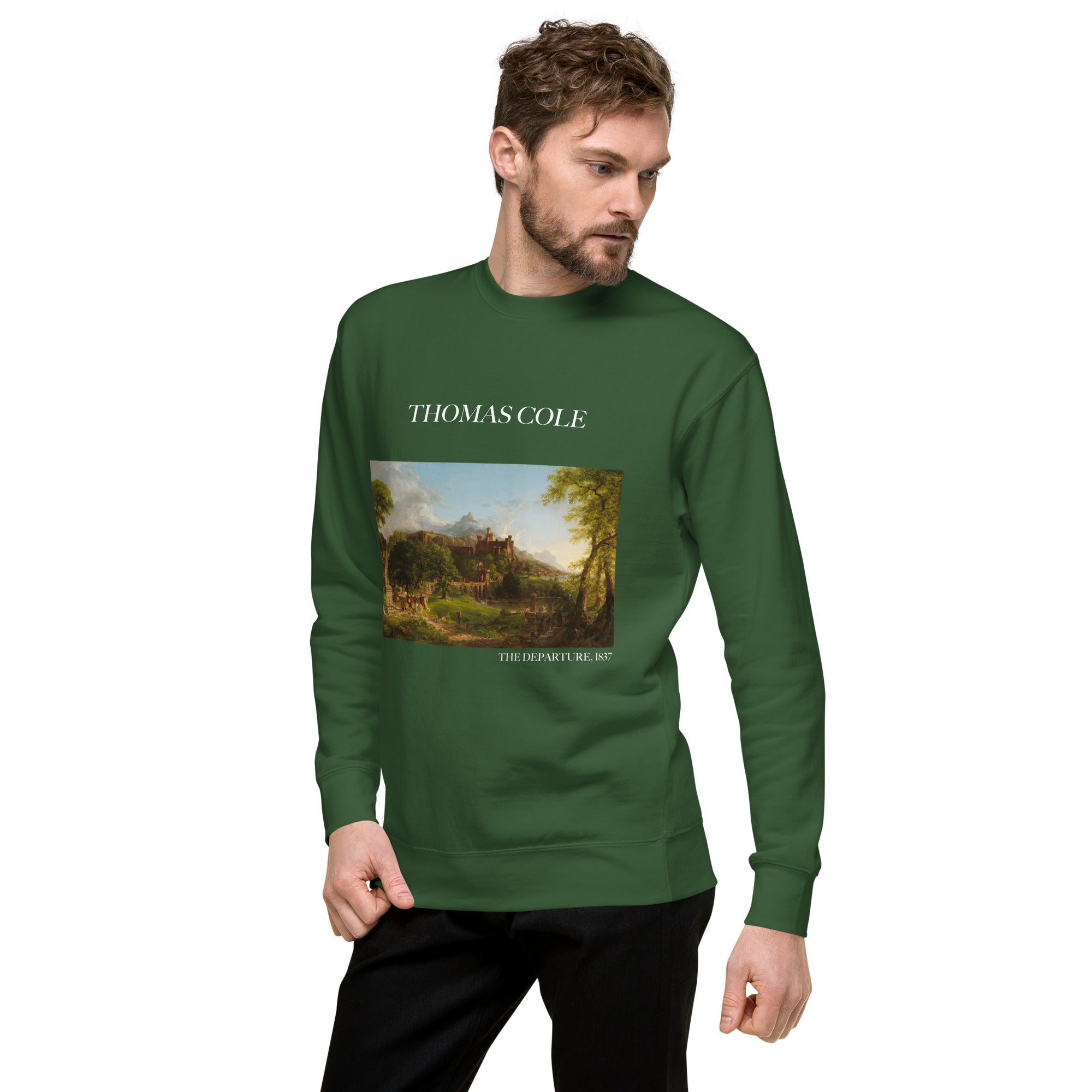 Sweatshirt mit berühmtem Gemälde „The Departure“ von Thomas Cole | Premium-Unisex-Sweatshirt