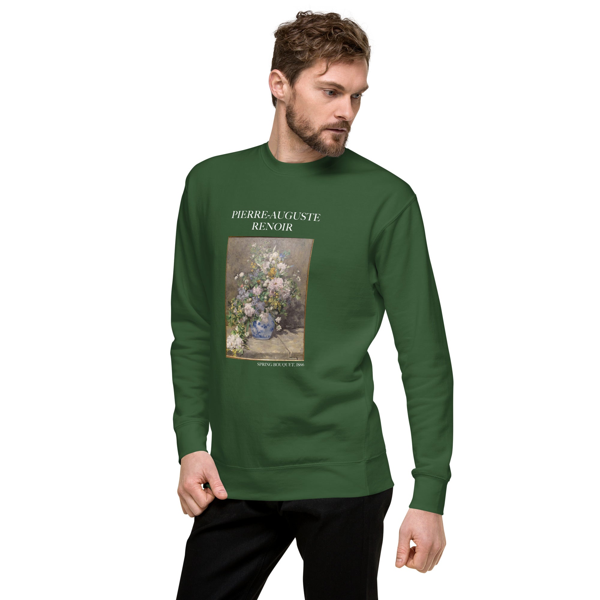 Pierre-Auguste Renoir 'Spring Bouquet' Famous Painting Sweatshirt | Unisex Premium Sweatshirt