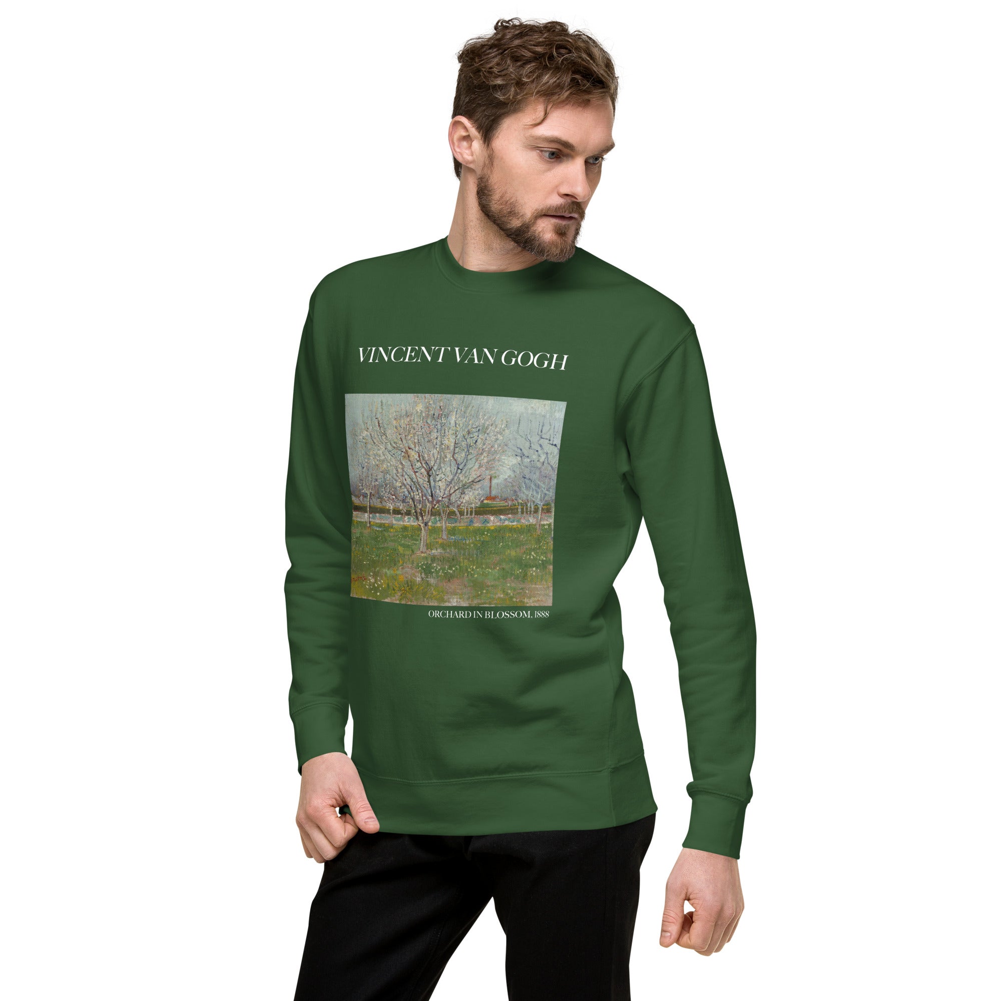 Sweatshirt mit berühmtem Gemälde „Obstgarten in Blüte“ von Vincent van Gogh | Premium-Sweatshirt für Unisex