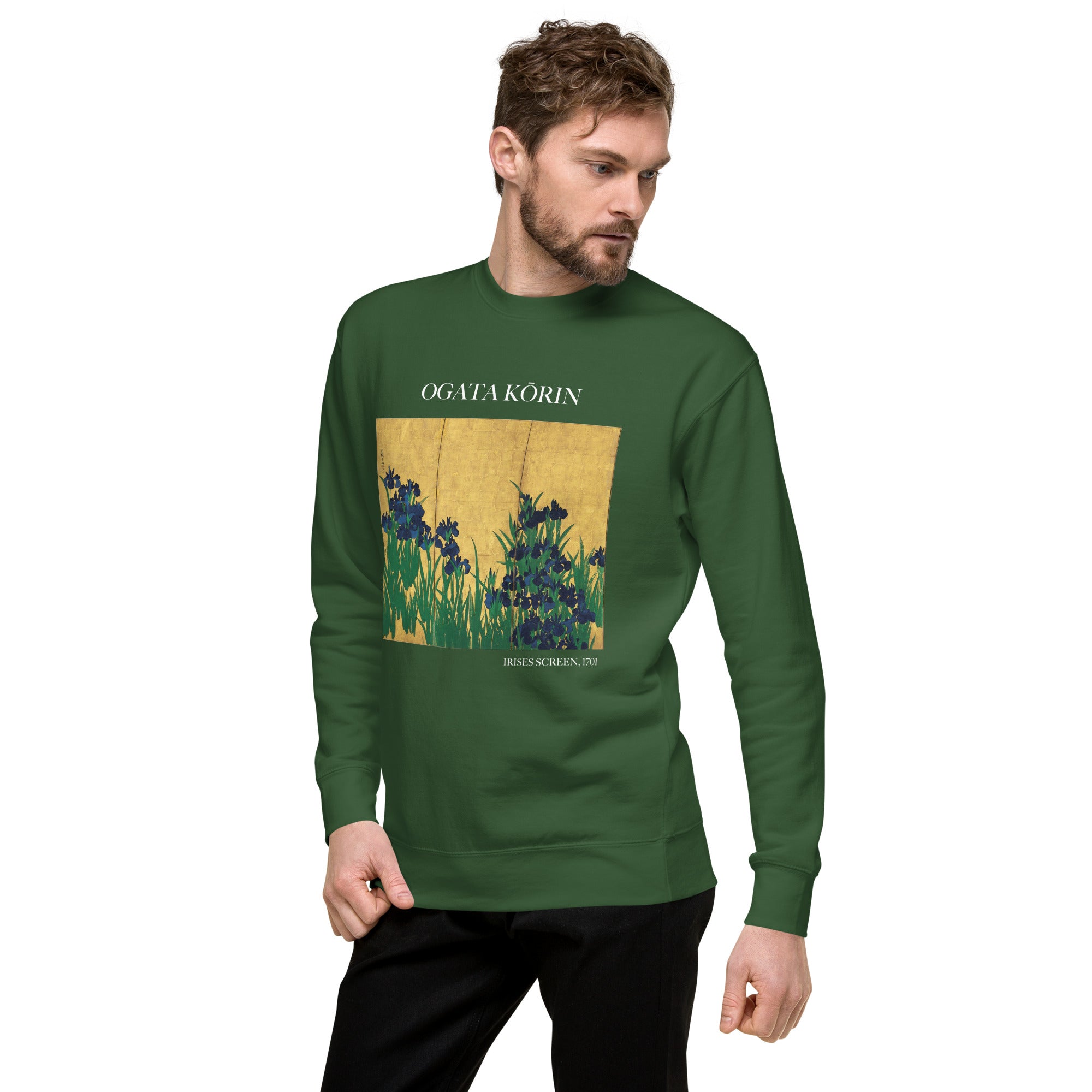 Ogata Kōrin 'Irises Screen' Berühmtes Gemälde-Sweatshirt | Unisex Premium Sweatshirt