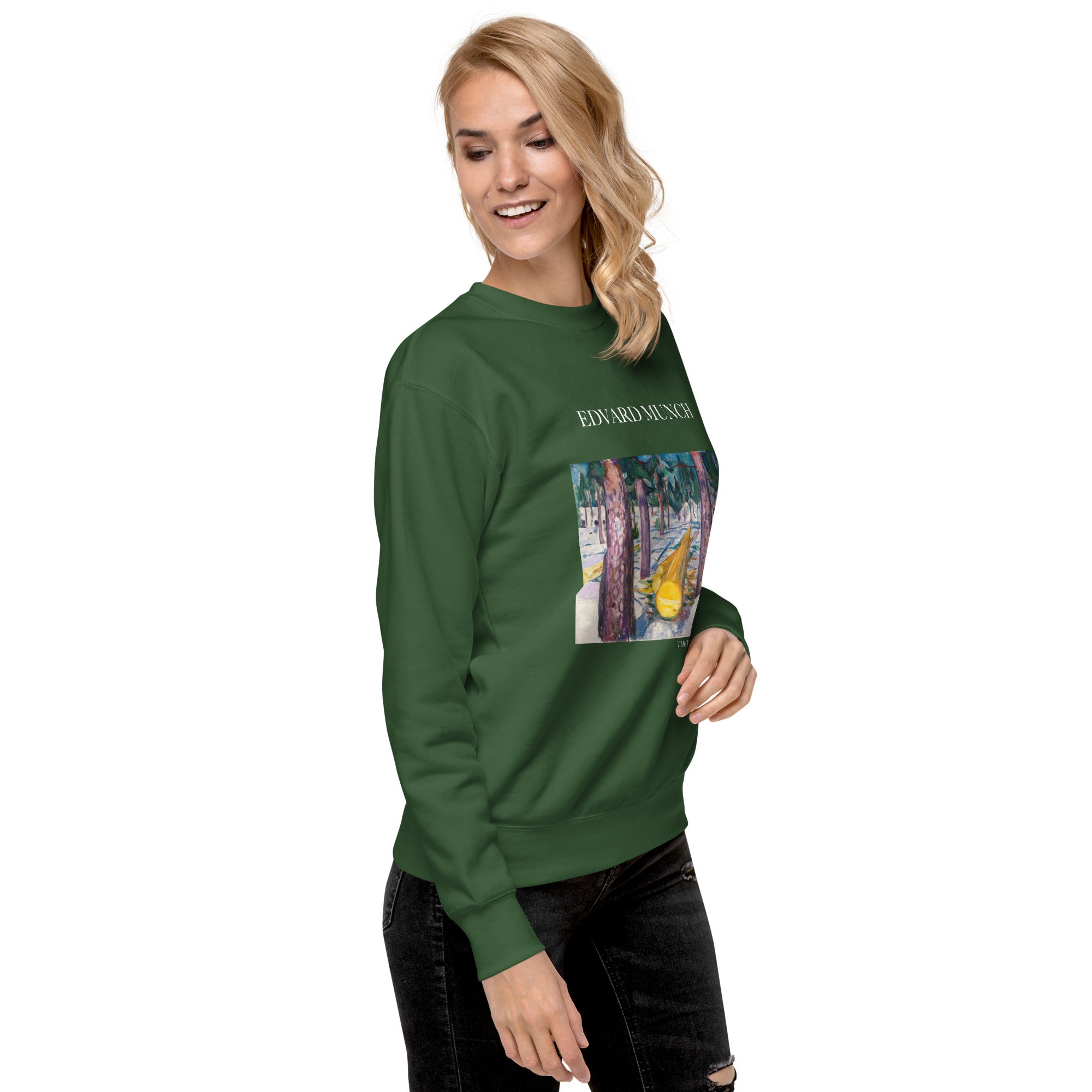 Sweatshirt mit berühmtem Gemälde „Der gelbe Baumstamm“ von Edvard Munch | Premium-Sweatshirt für Unisex