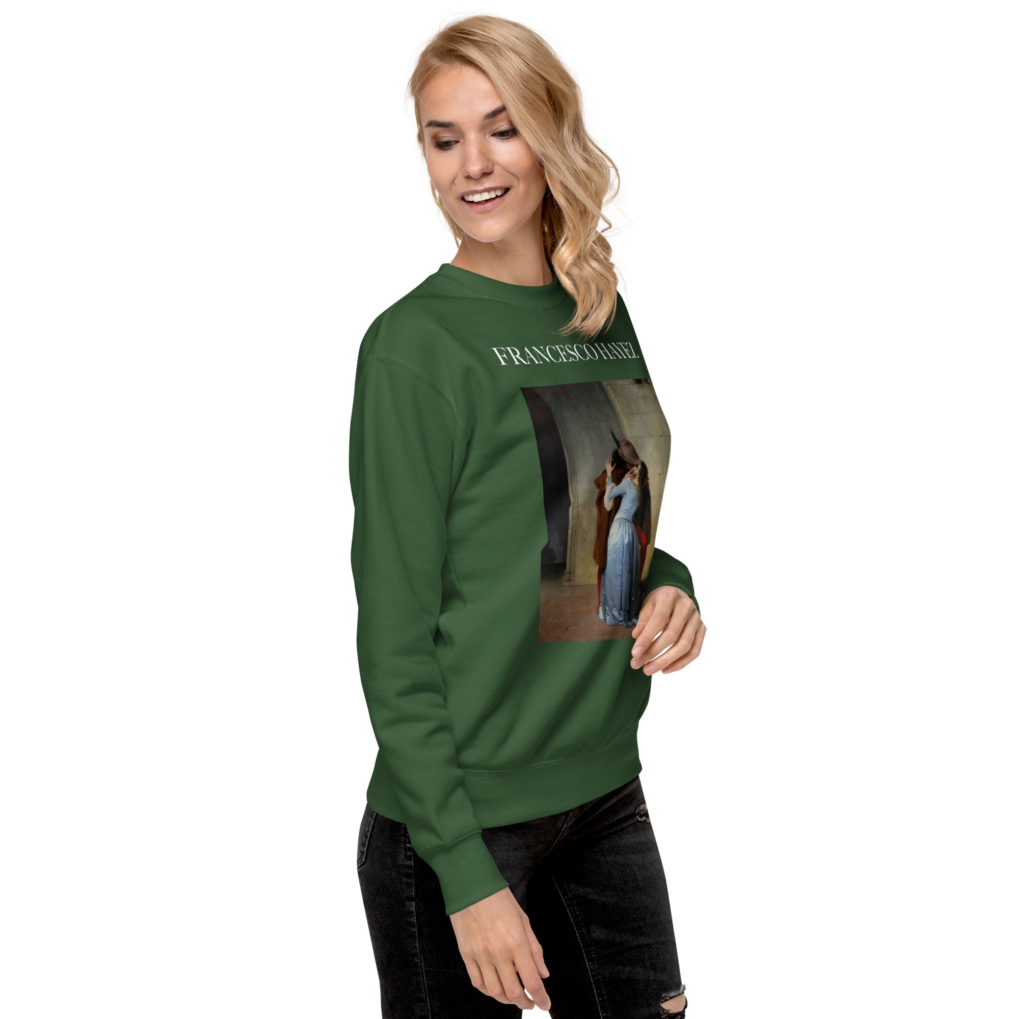 Sweatshirt mit berühmtem Gemälde „Der Kuss“ von Francesco Hayez | Premium-Sweatshirt für Unisex