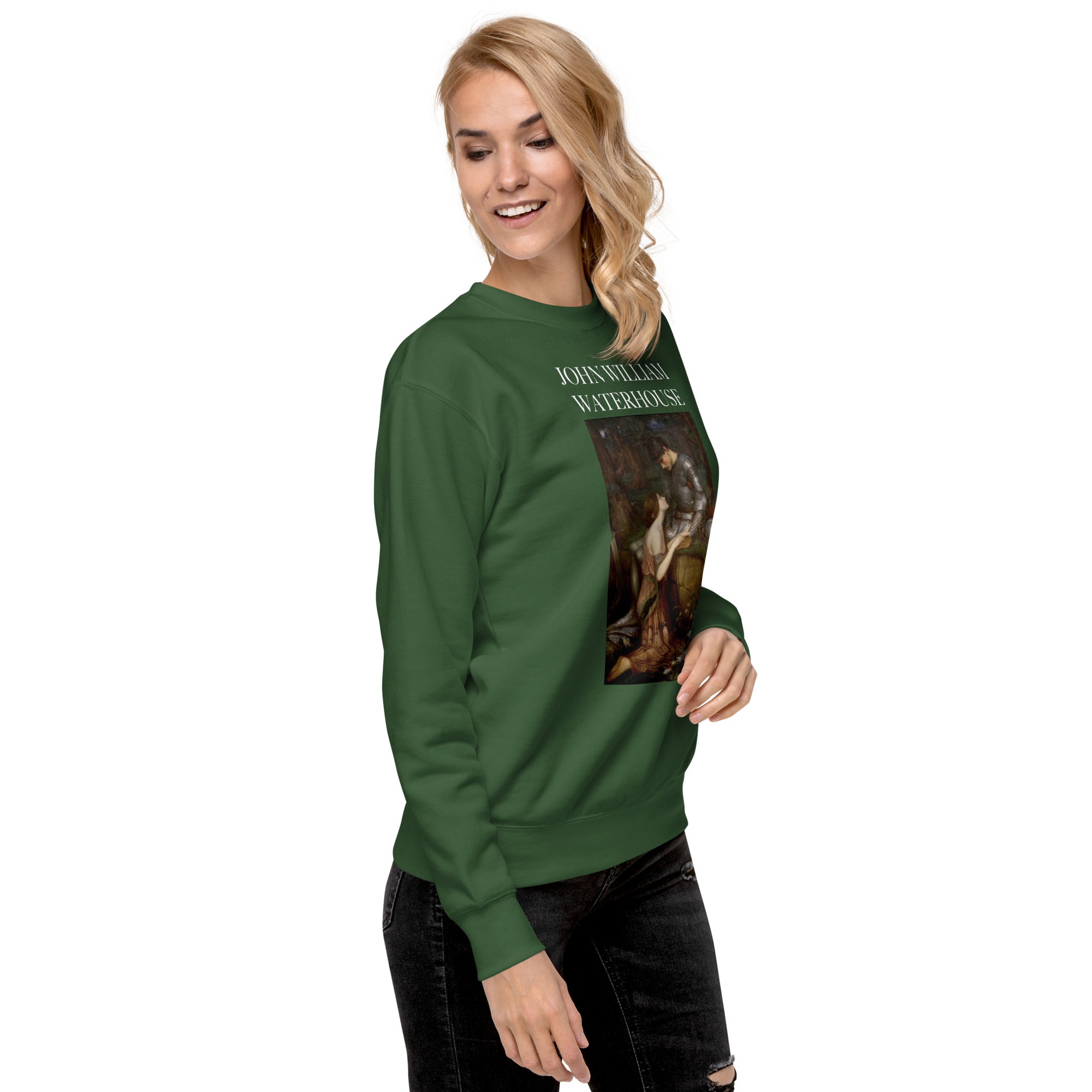 Sweatshirt mit berühmtem Gemälde „Lamia“ von John William Waterhouse, Premium-Unisex-Sweatshirt