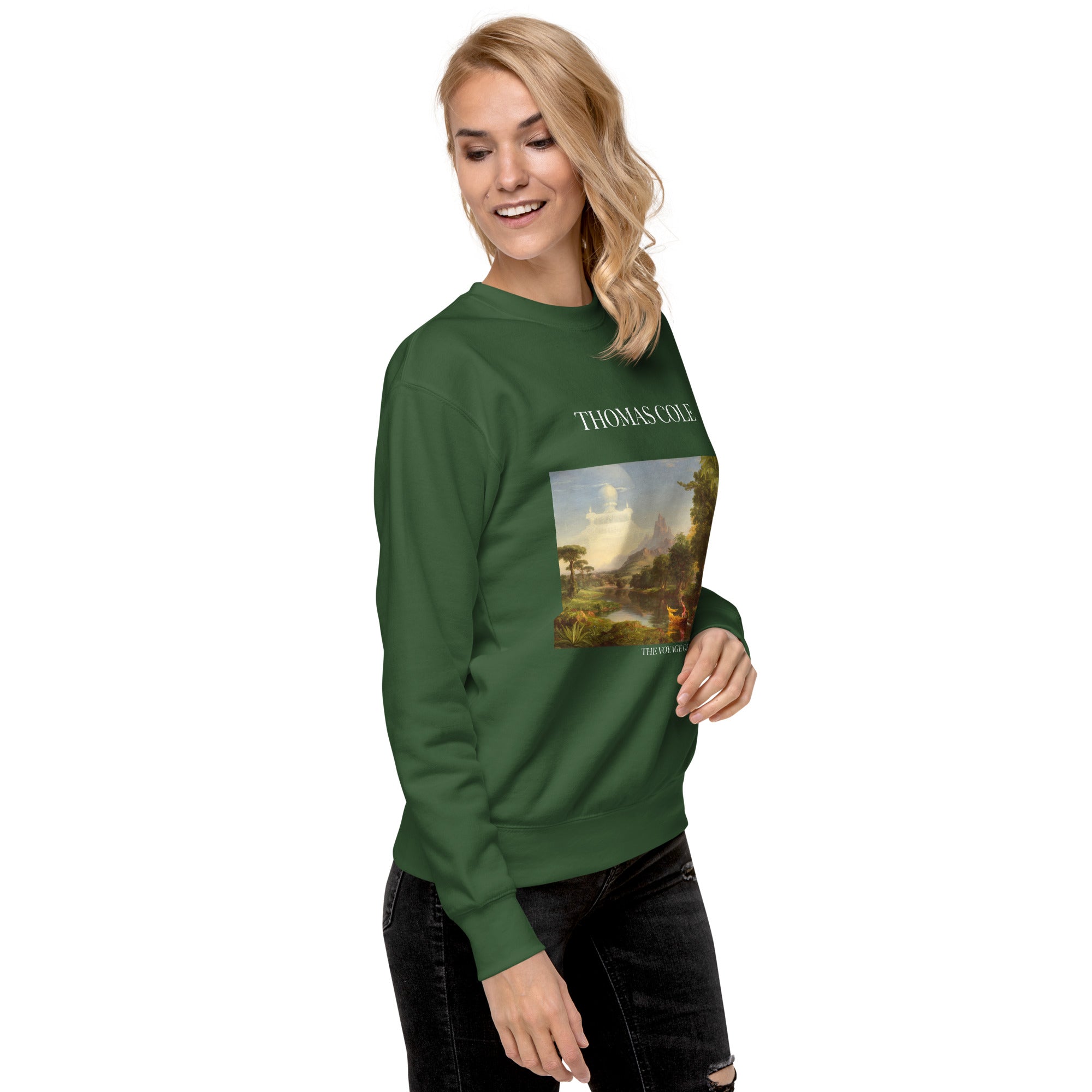 Sweatshirt mit berühmtem Gemälde „The Voyage of Life: Youth“ von Thomas Cole | Premium-Sweatshirt für Unisex