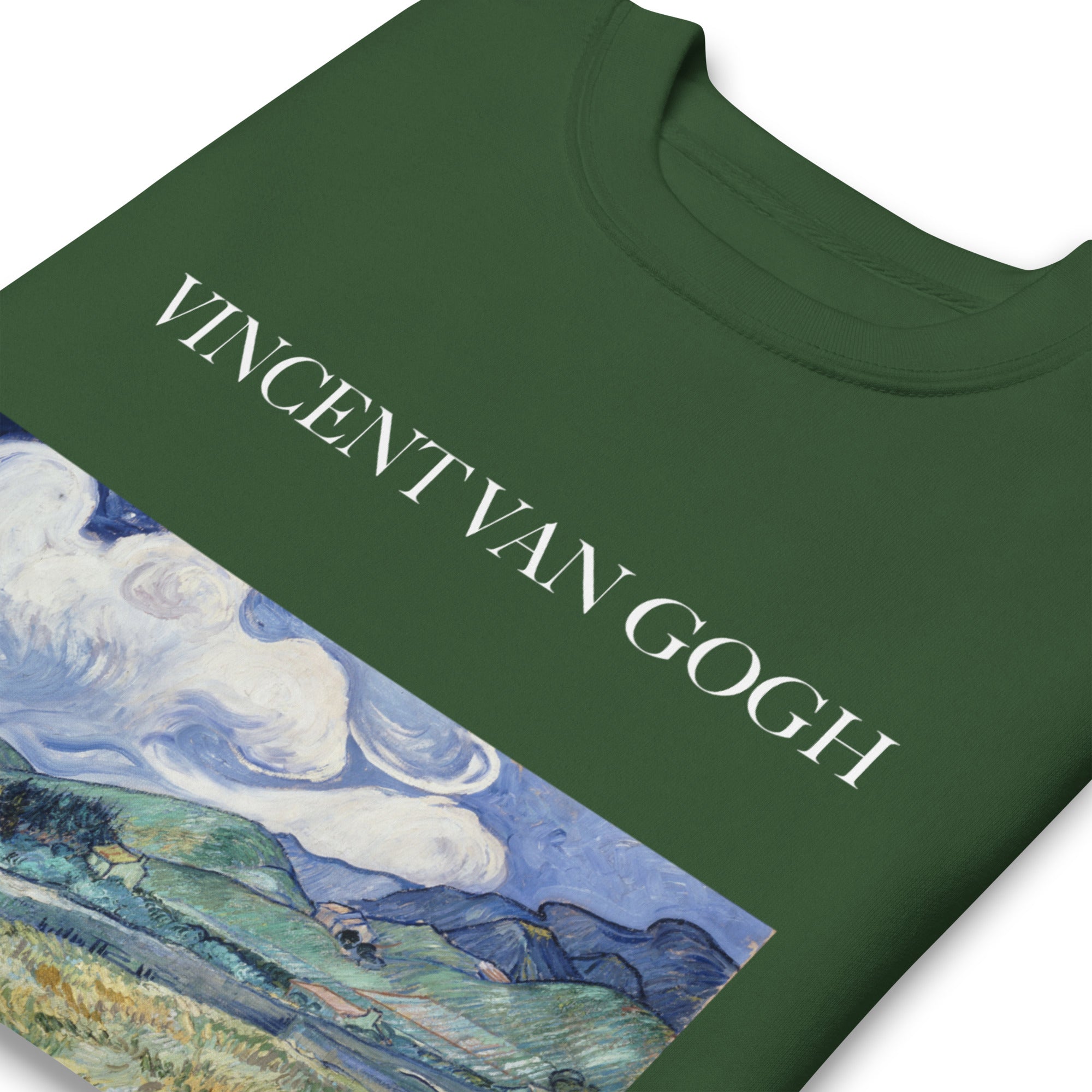 Vincent van Gogh 'Landscape from Saint-Rémy' Famous Painting Sweatshirt | Unisex Premium Sweatshirt