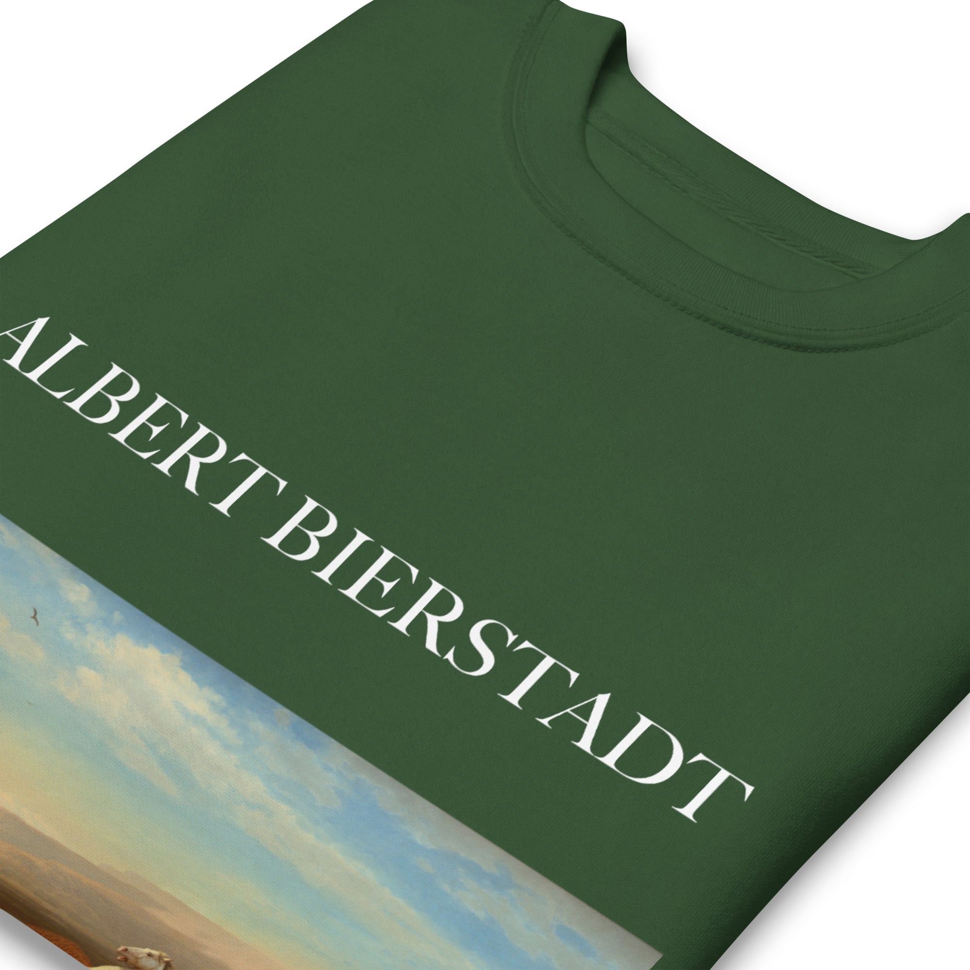 Albert Bierstadt 'The Last of the Buffalo' Famous Painting Sweatshirt | Unisex Premium Sweatshirt