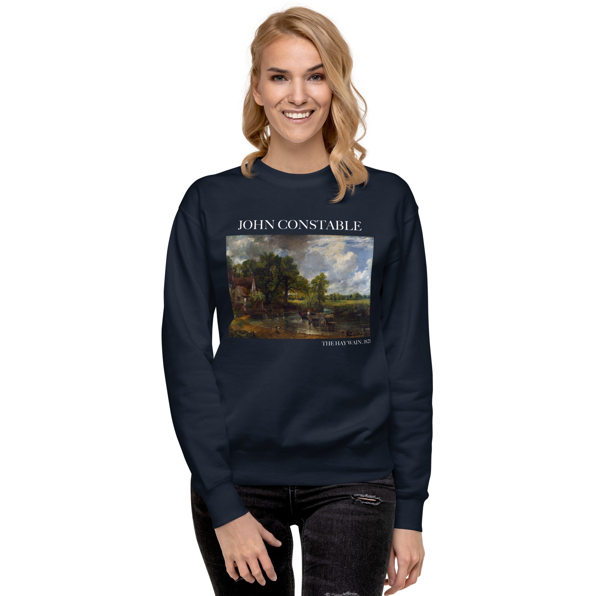 Sweatshirt mit berühmtem Gemälde „The Hay Wain“ von John Constable | Premium-Unisex-Sweatshirt