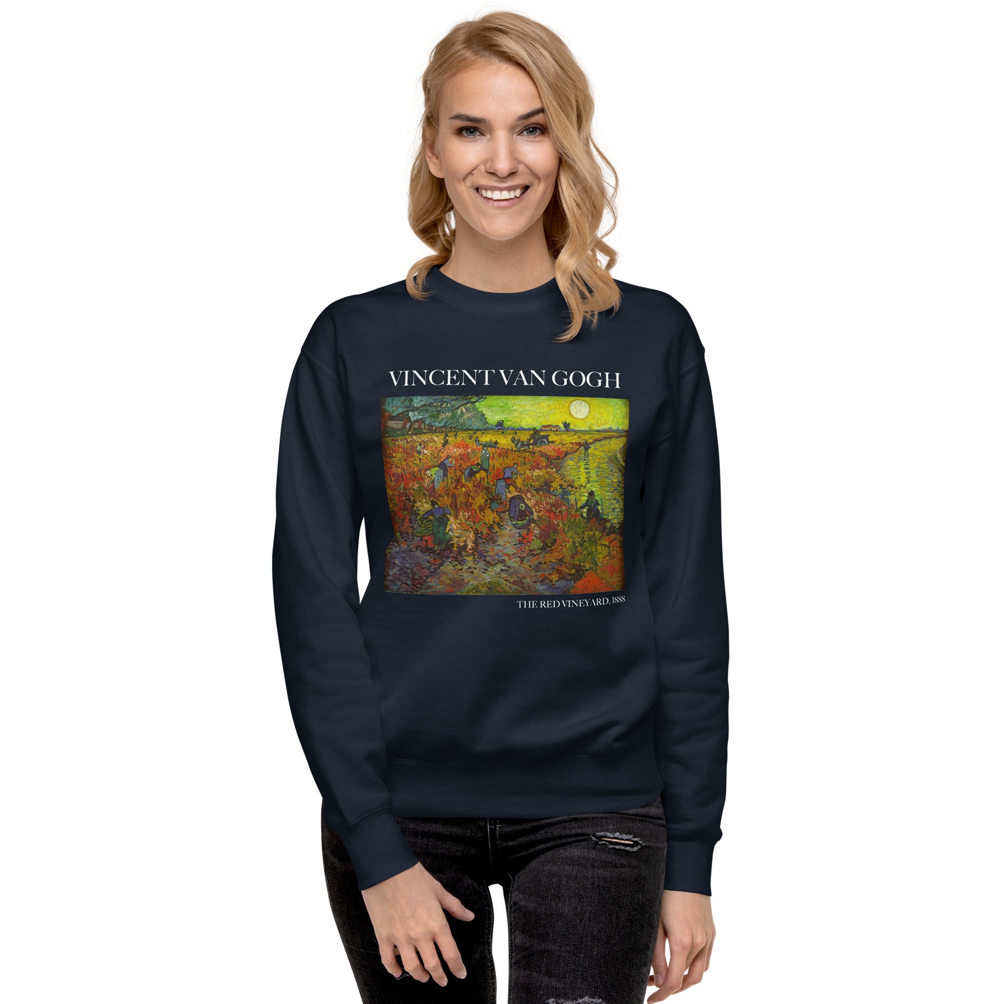 Vincent van Gogh 'The Red Vineyard' Famous Painting Sweatshirt | Unisex Premium Sweatshirt