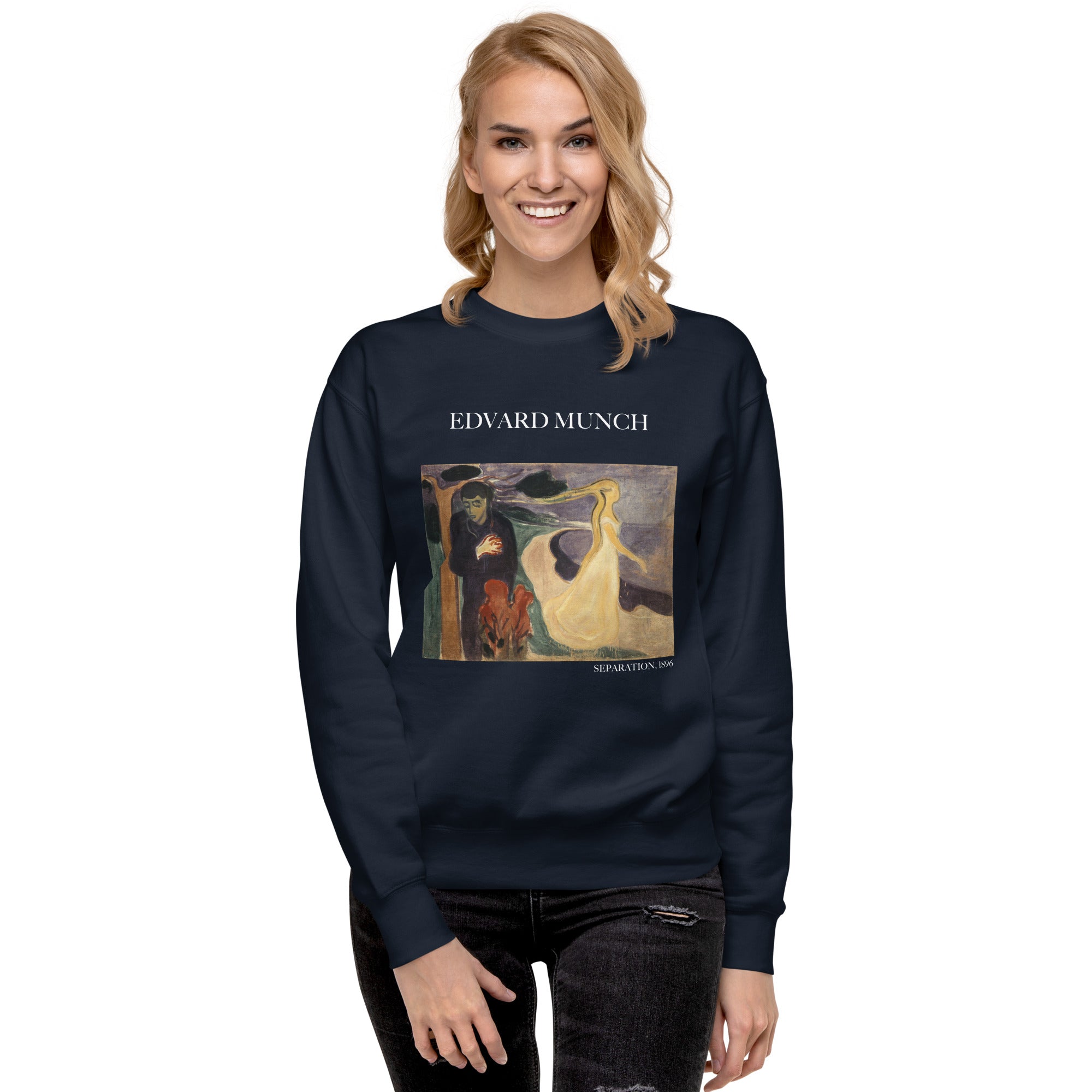 Sweatshirt mit berühmtem Gemälde „Separation“ von Edvard Munch, Premium-Unisex-Sweatshirt