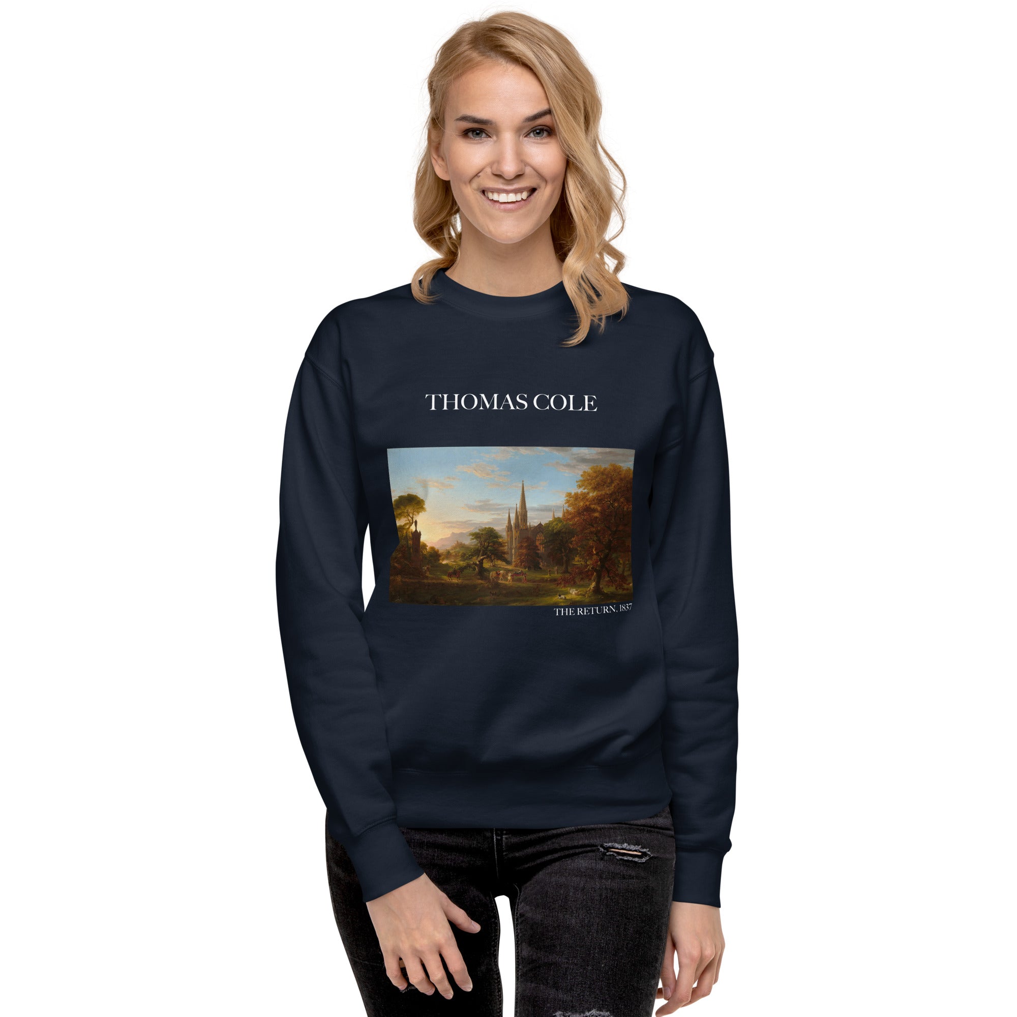 Thomas Cole - Sweatshirt mit berühmtem Gemälde „The Return“ | Premium-Unisex-Sweatshirt