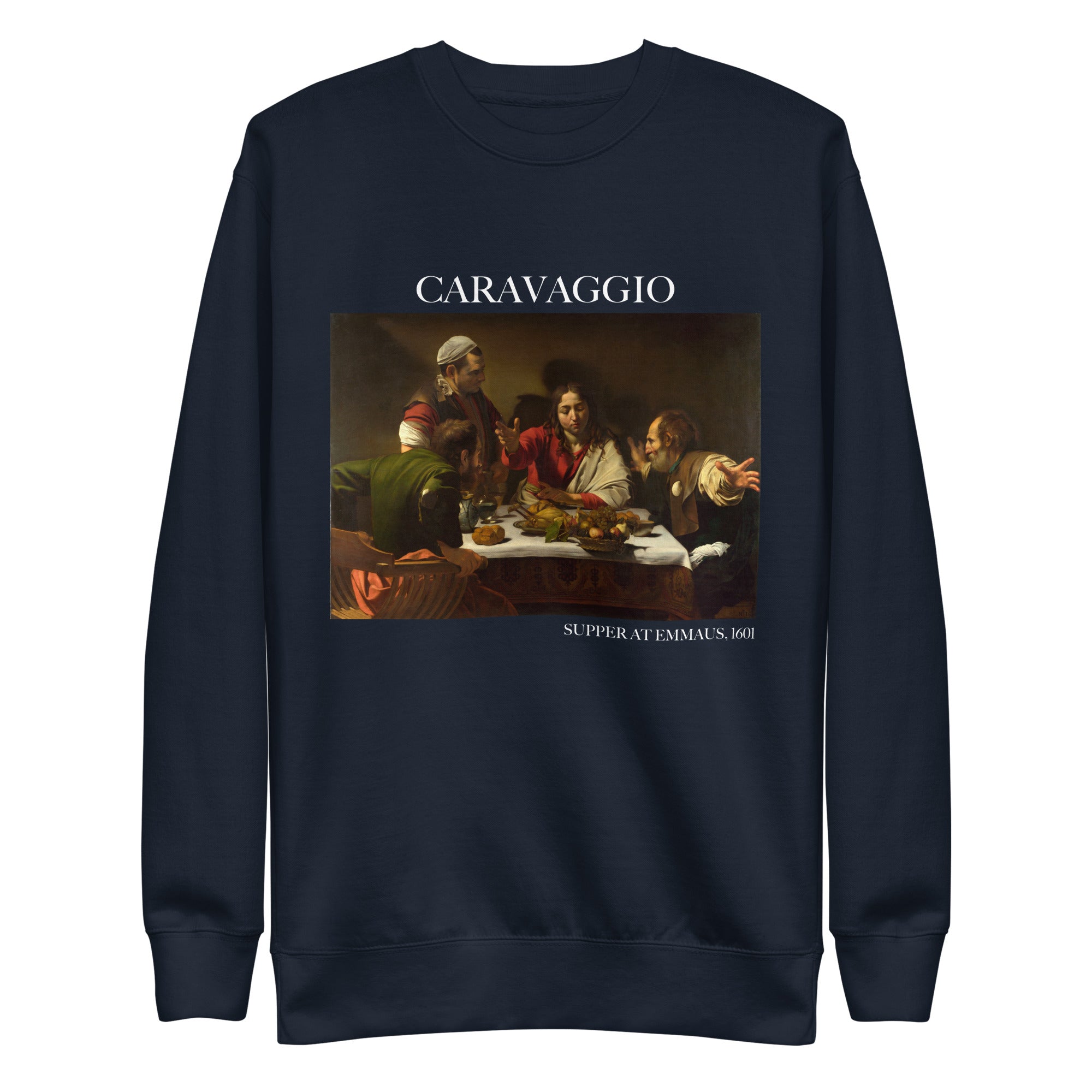 Caravaggio Sweatshirt „Abendmahl in Emmaus“ – berühmtes Gemälde – Unisex Premium Sweatshirt