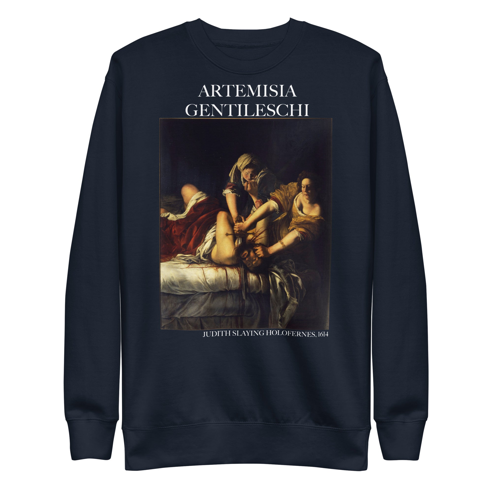 Sweatshirt mit berühmtem Gemälde „Judith erschlägt Holofernes“ von Artemisia Gentileschi | Premium-Unisex-Sweatshirt