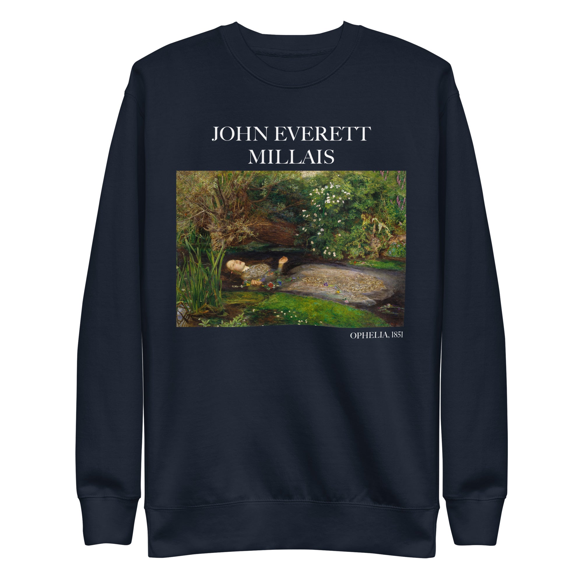 John Everett Millais 'Ophelia' Famous Painting Sweatshirt | Unisex Premium Sweatshirt