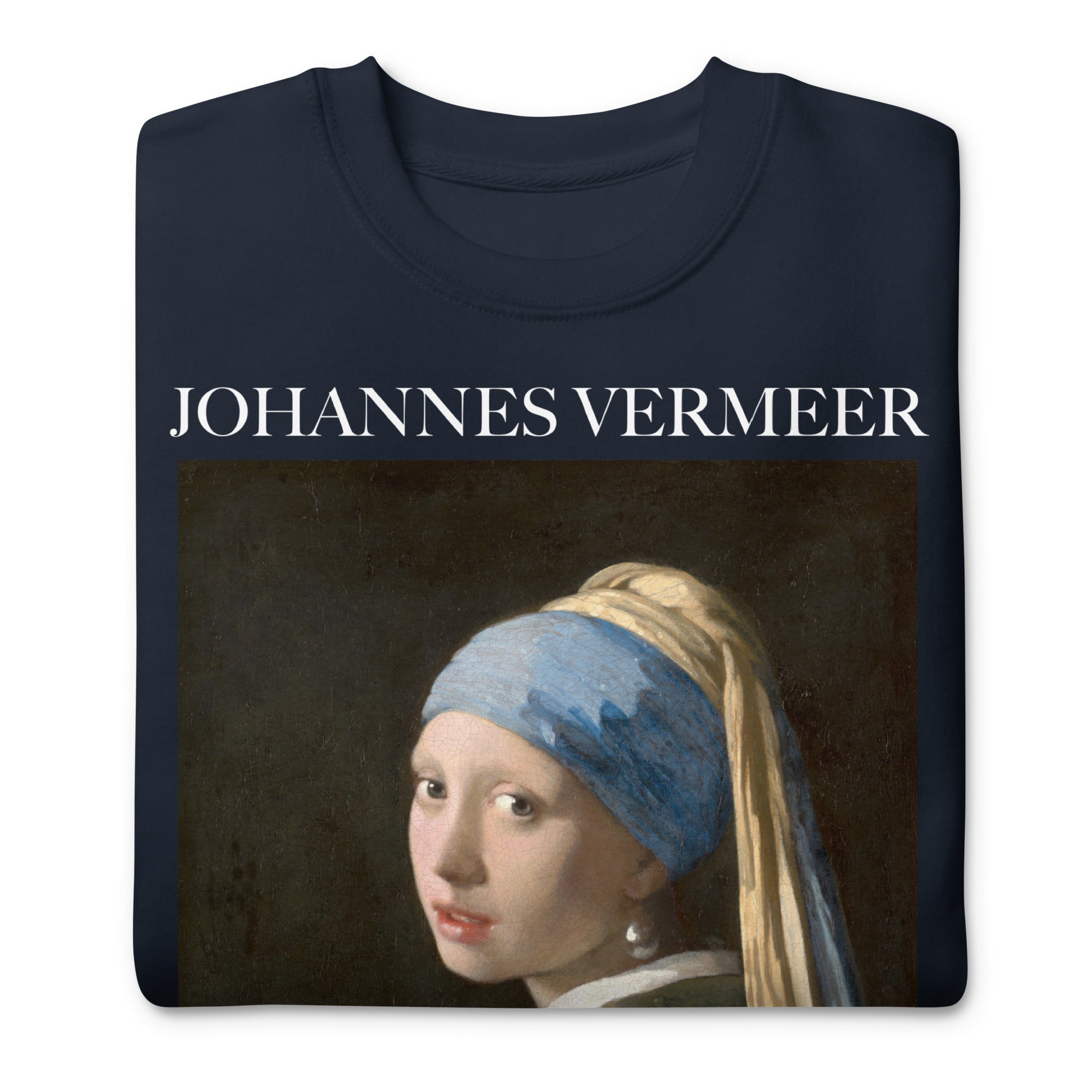 Johannes Vermeer 'Girl with a Pearl Earring' Famous Painting Sweatshirt | Unisex Premium Sweatshirt