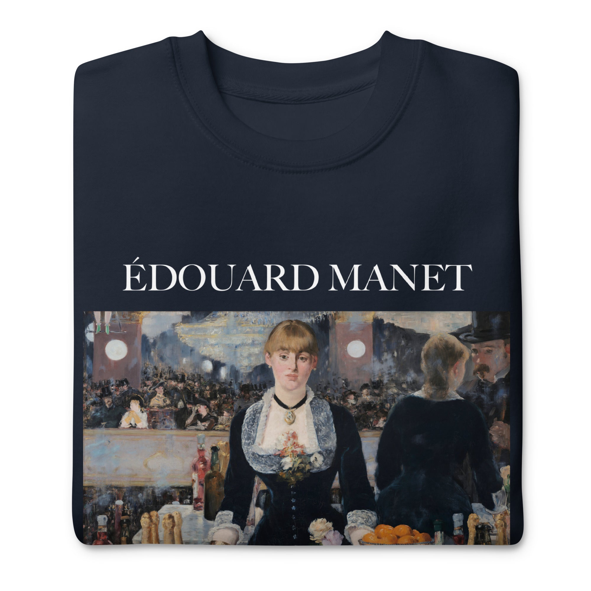 Édouard Manet 'A Bar at the Folies-Bergère' Famous Painting Sweatshirt | Unisex Premium Sweatshirt