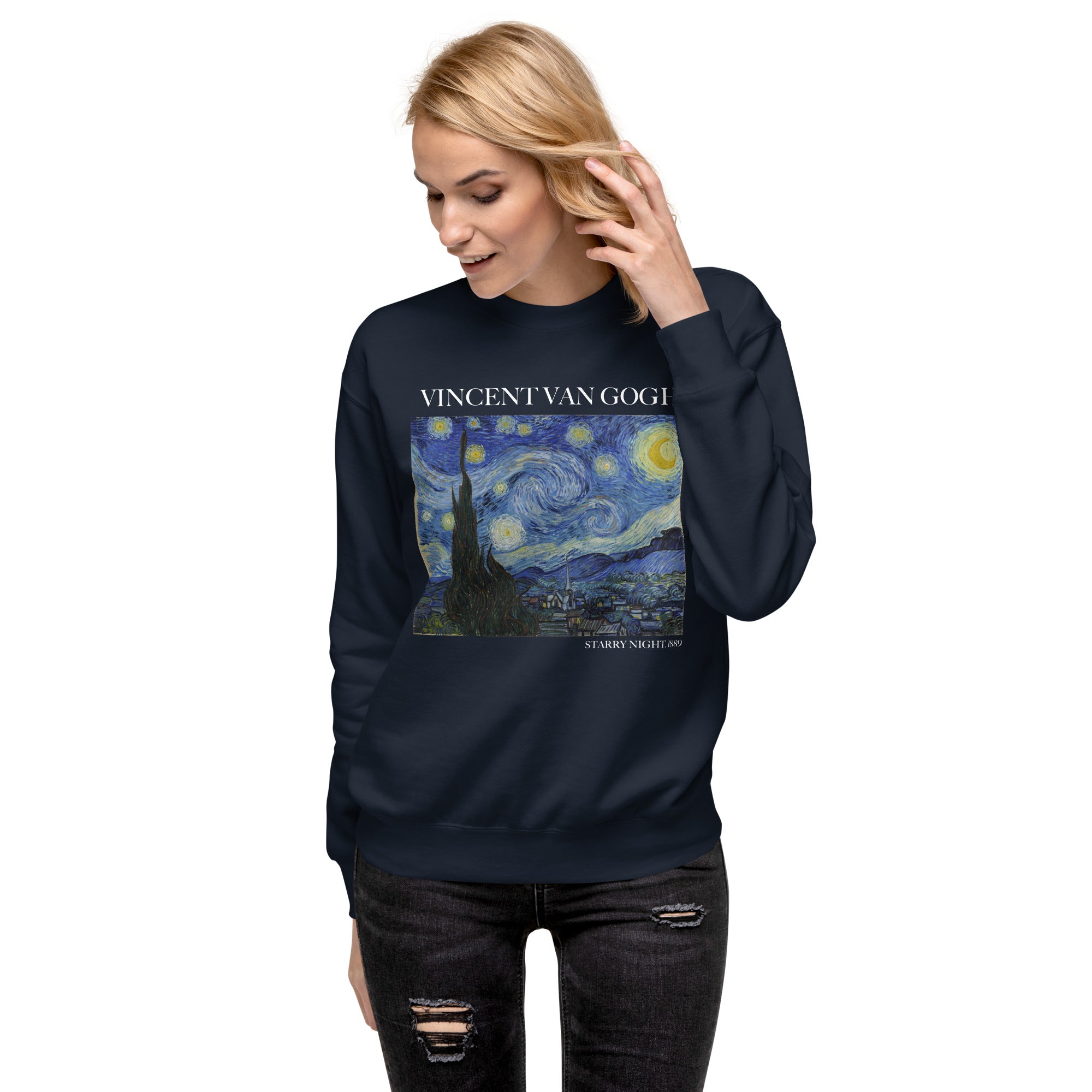 Vincent van Gogh 'Starry Night' Famous Painting Sweatshirt | Unisex Premium Sweatshirt