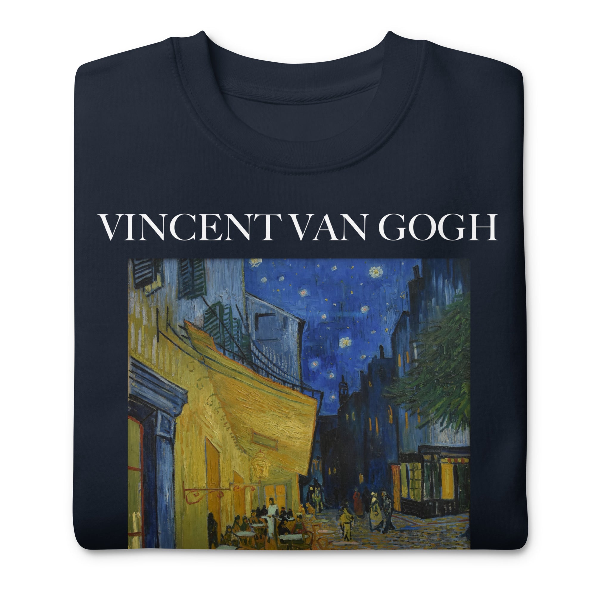 Vincent van Gogh 'Café Terrace at Night' Famous Painting Sweatshirt | Unisex Premium Sweatshirt