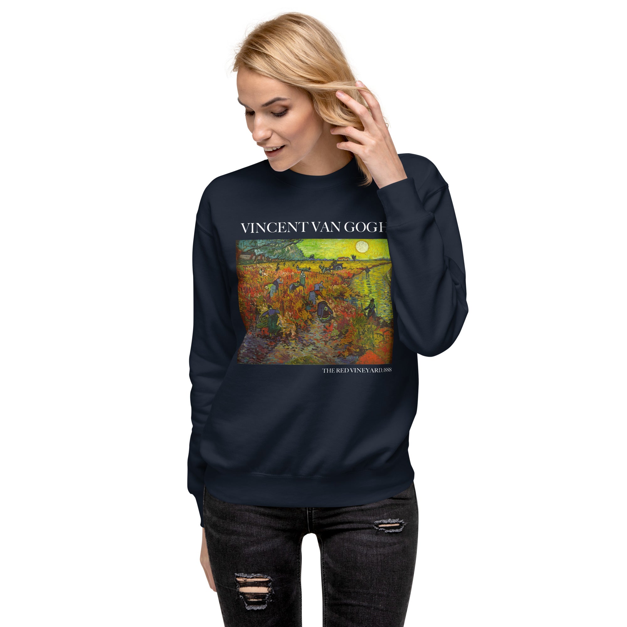 Vincent van Gogh 'The Red Vineyard' Famous Painting Sweatshirt | Unisex Premium Sweatshirt