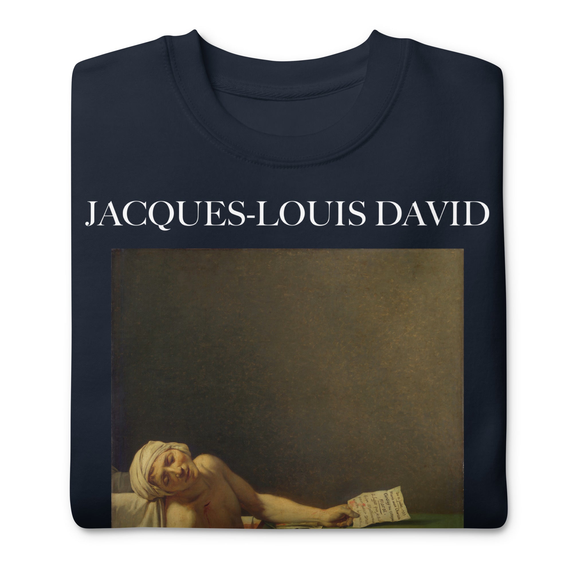 Jacques-Louis David 'Death of Marat' Famous Painting Sweatshirt | Unisex Premium Sweatshirt