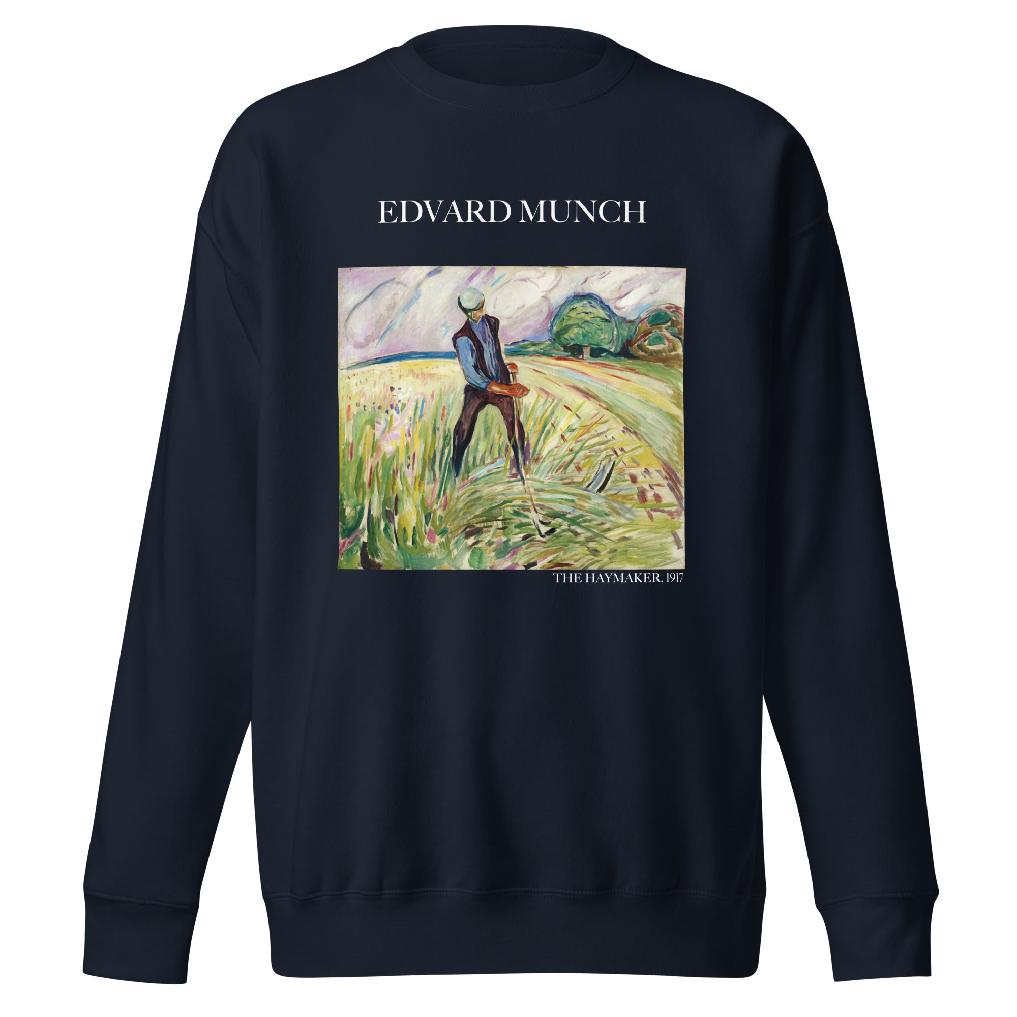 Sweatshirt mit berühmtem Gemälde „Der Heumacher“ von Edvard Munch, Premium-Unisex-Sweatshirt