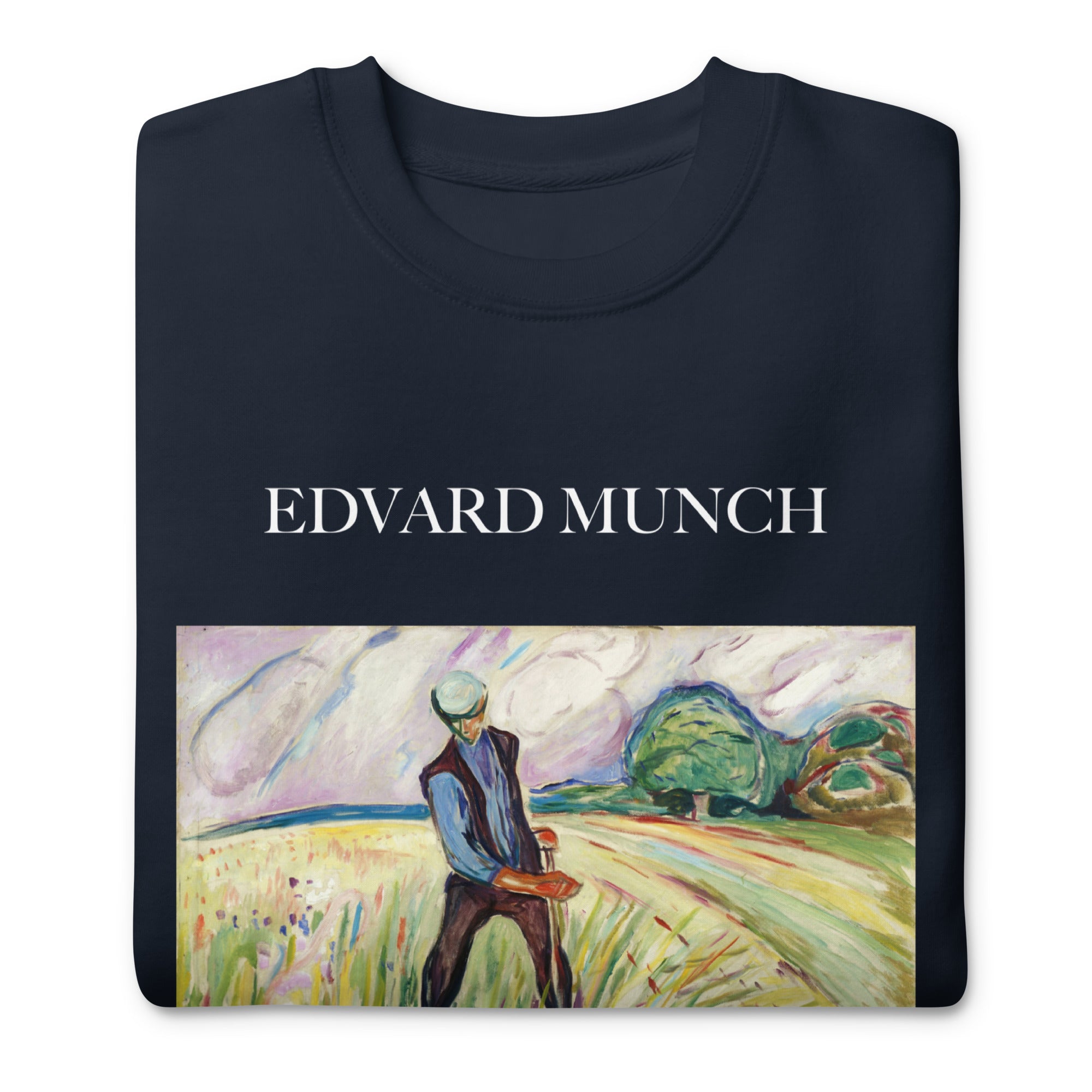 Sweatshirt mit berühmtem Gemälde „Der Heumacher“ von Edvard Munch, Premium-Unisex-Sweatshirt