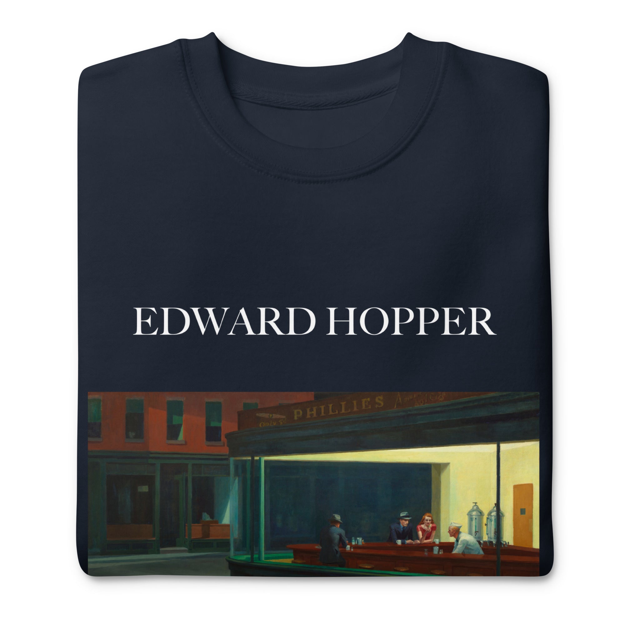 Sweatshirt mit berühmtem Gemälde „Nighthawks“ von Edward Hopper | Premium-Sweatshirt für Unisex