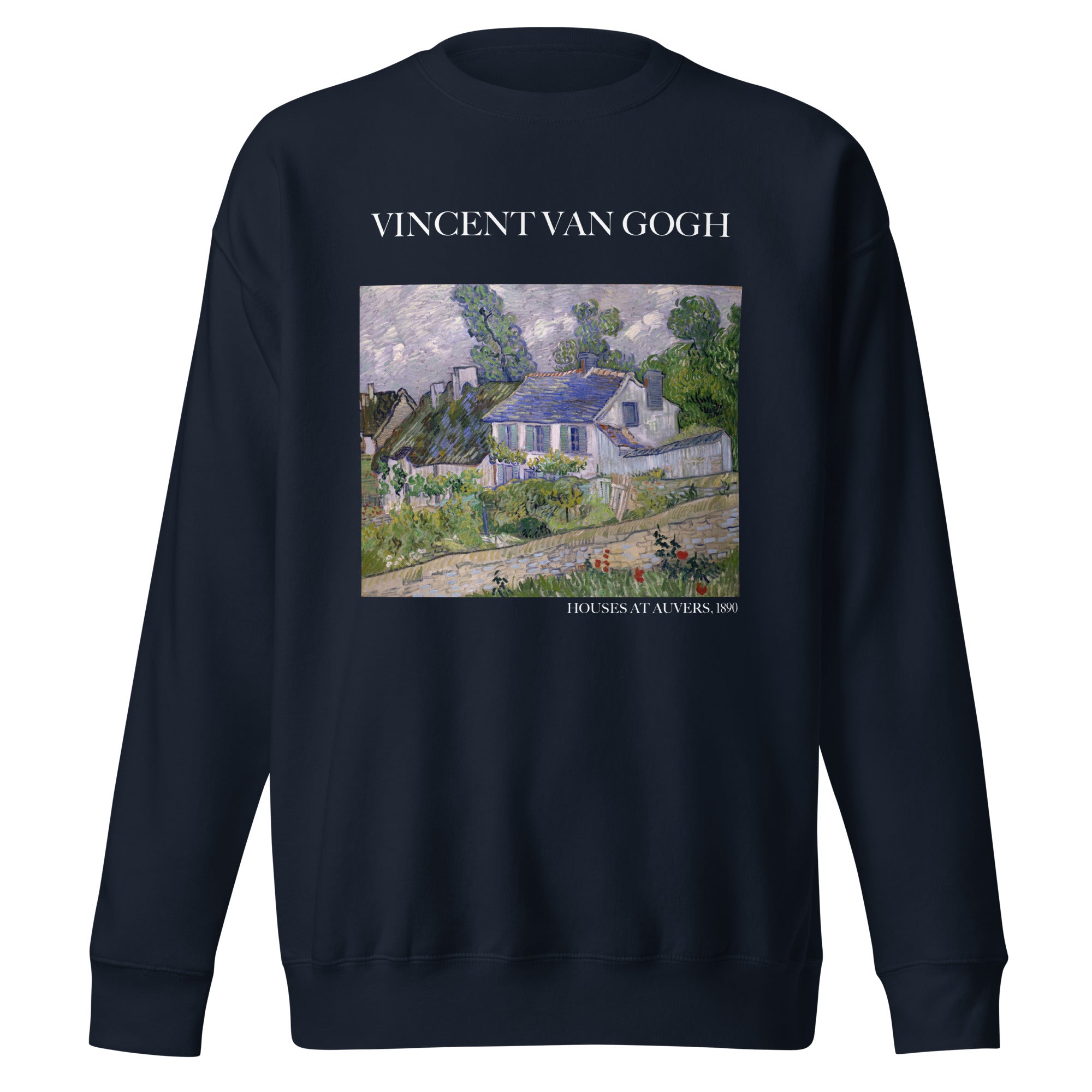 Sweatshirt mit berühmtem Gemälde „Häuser bei Auvers“ von Vincent van Gogh | Premium-Sweatshirt für Unisex