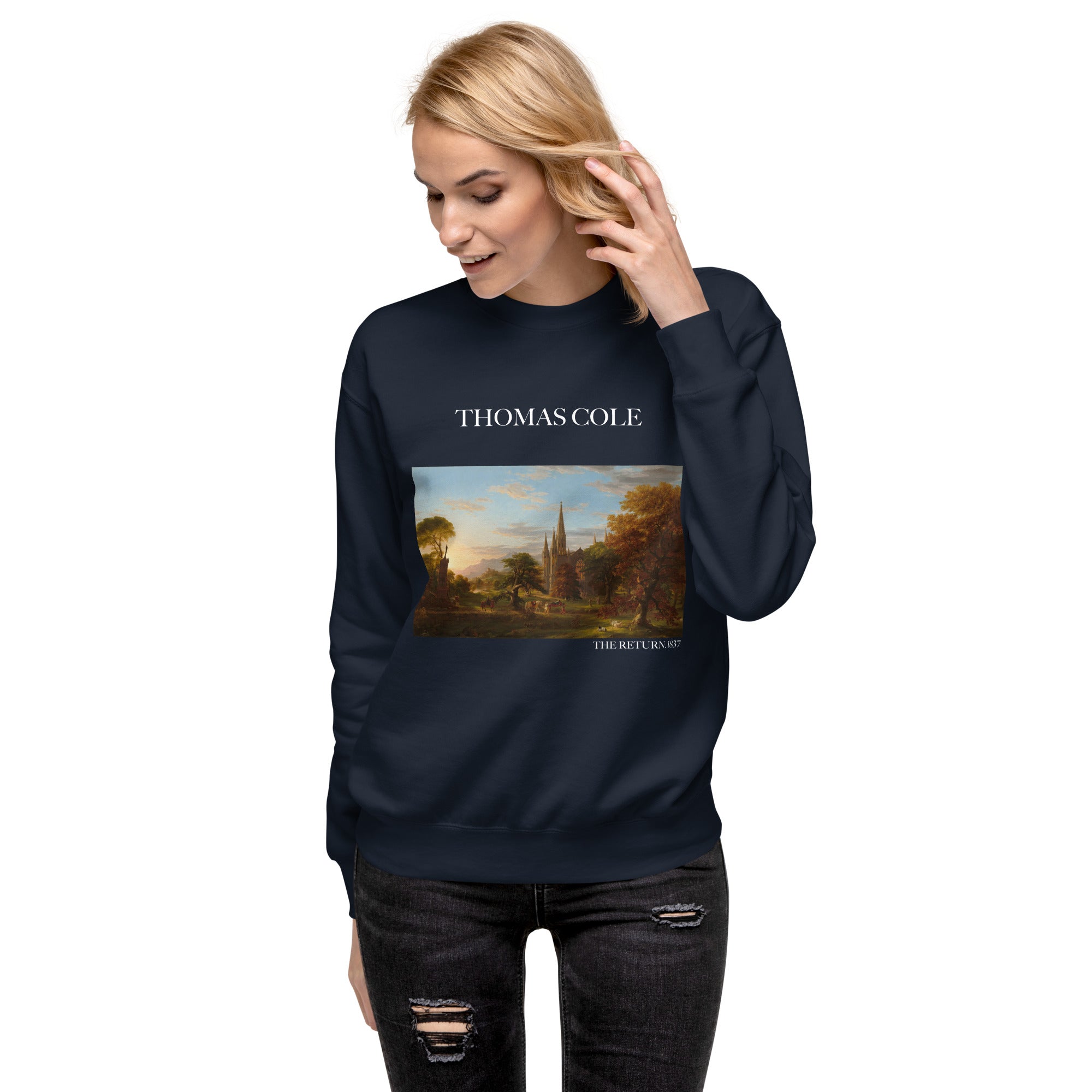 Thomas Cole - Sweatshirt mit berühmtem Gemälde „The Return“ | Premium-Unisex-Sweatshirt