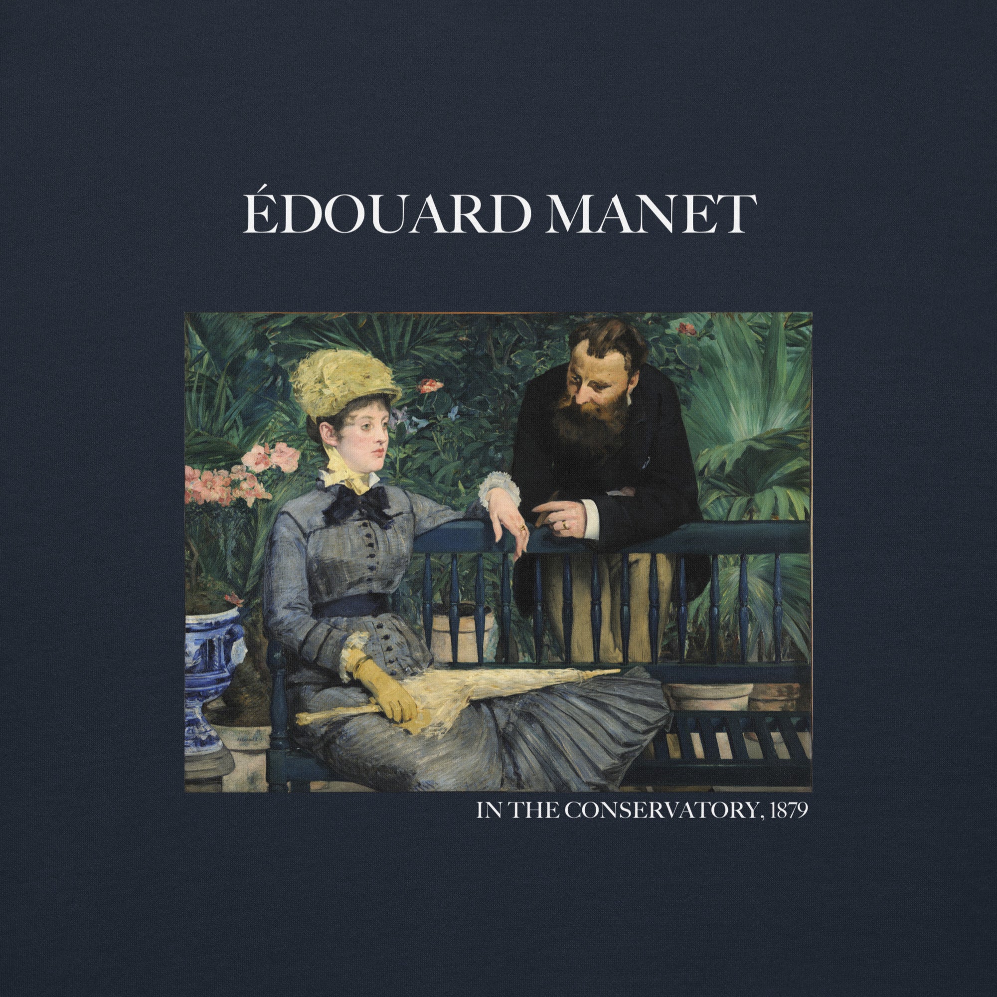 Édouard Manet 'In the Conservatory' Famous Painting Sweatshirt | Unisex Premium Sweatshirt