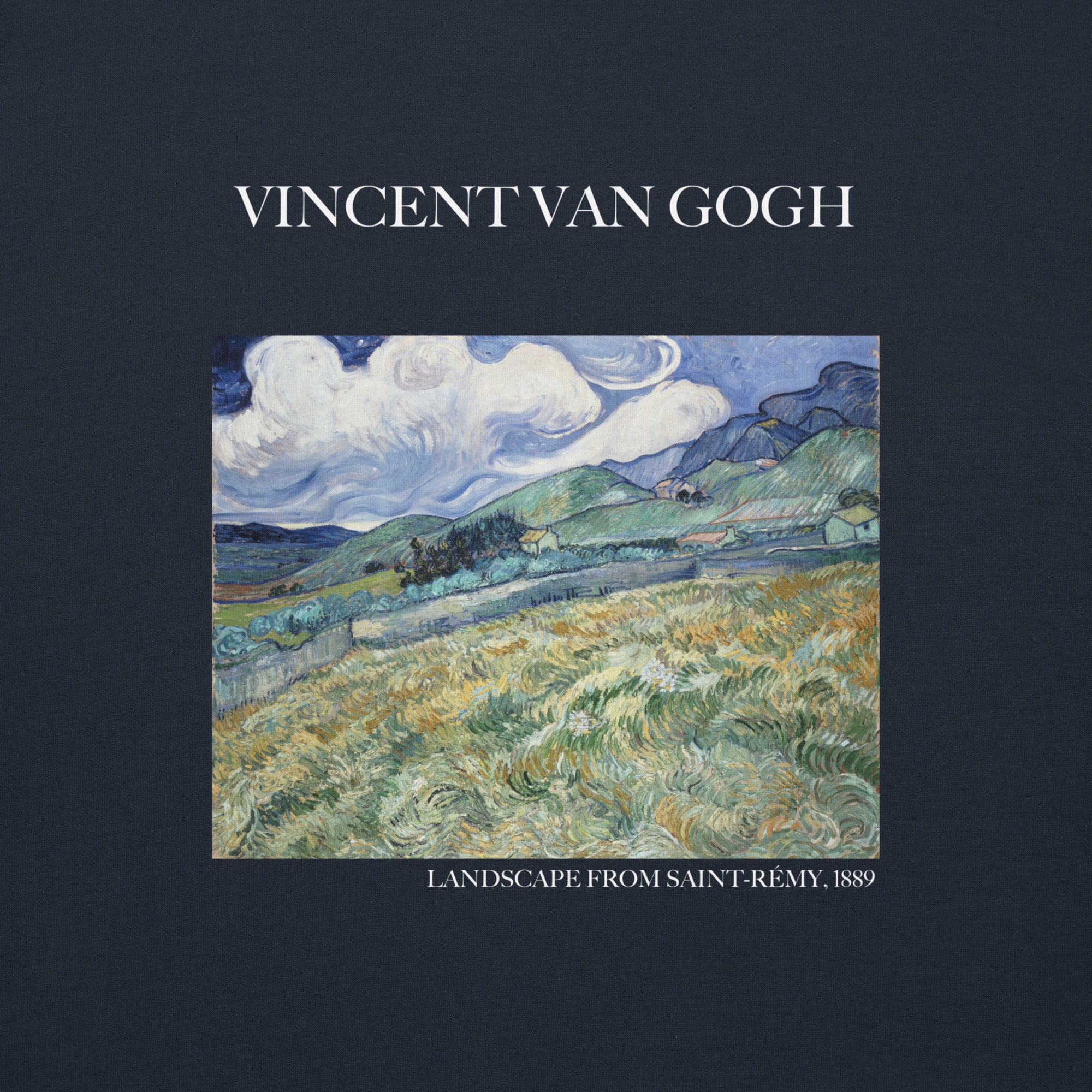 Vincent van Gogh 'Landscape from Saint-Rémy' Famous Painting Sweatshirt | Unisex Premium Sweatshirt