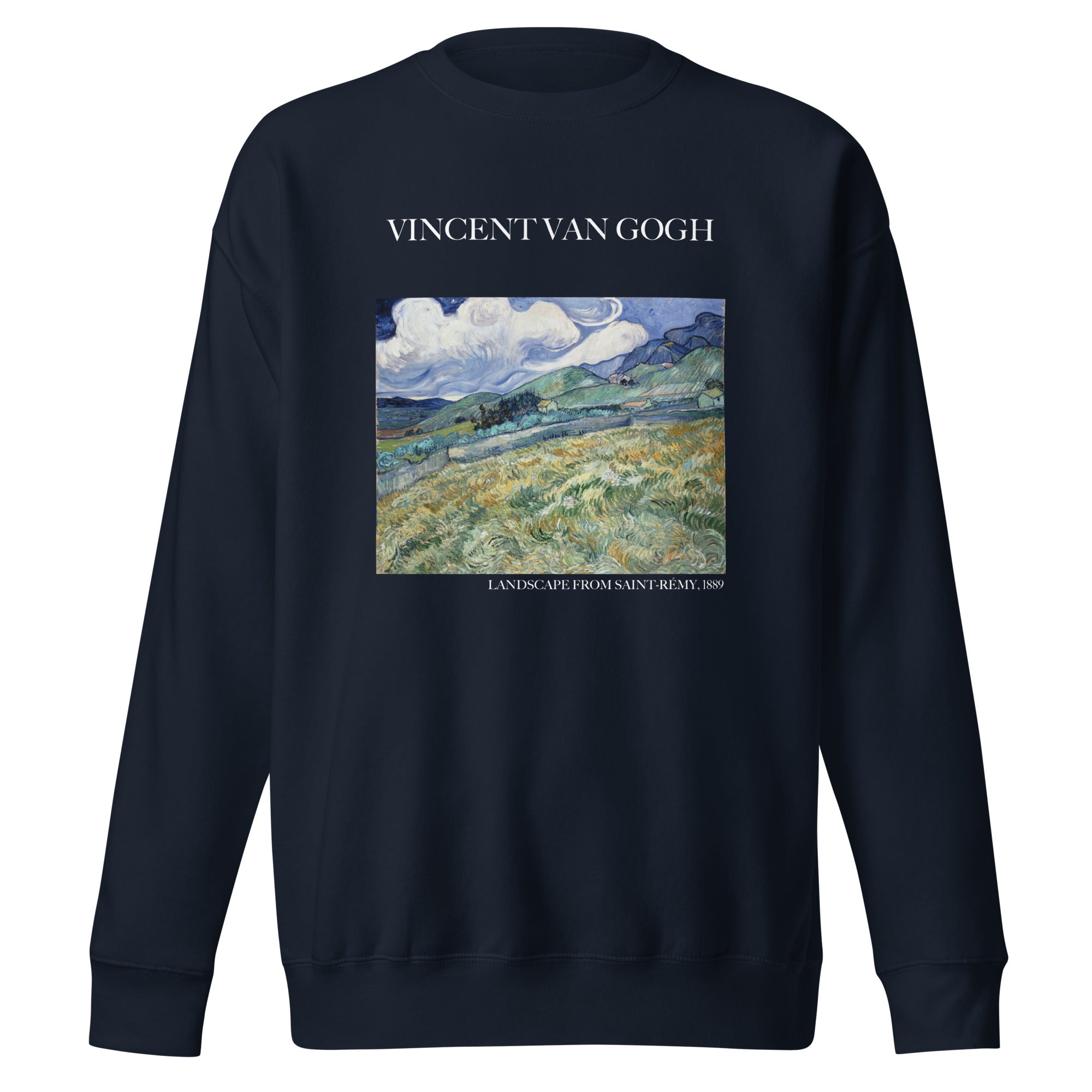 Sweatshirt mit berühmtem Gemälde „Landschaft von Saint-Rémy“ von Vincent van Gogh | Premium-Sweatshirt für Unisex