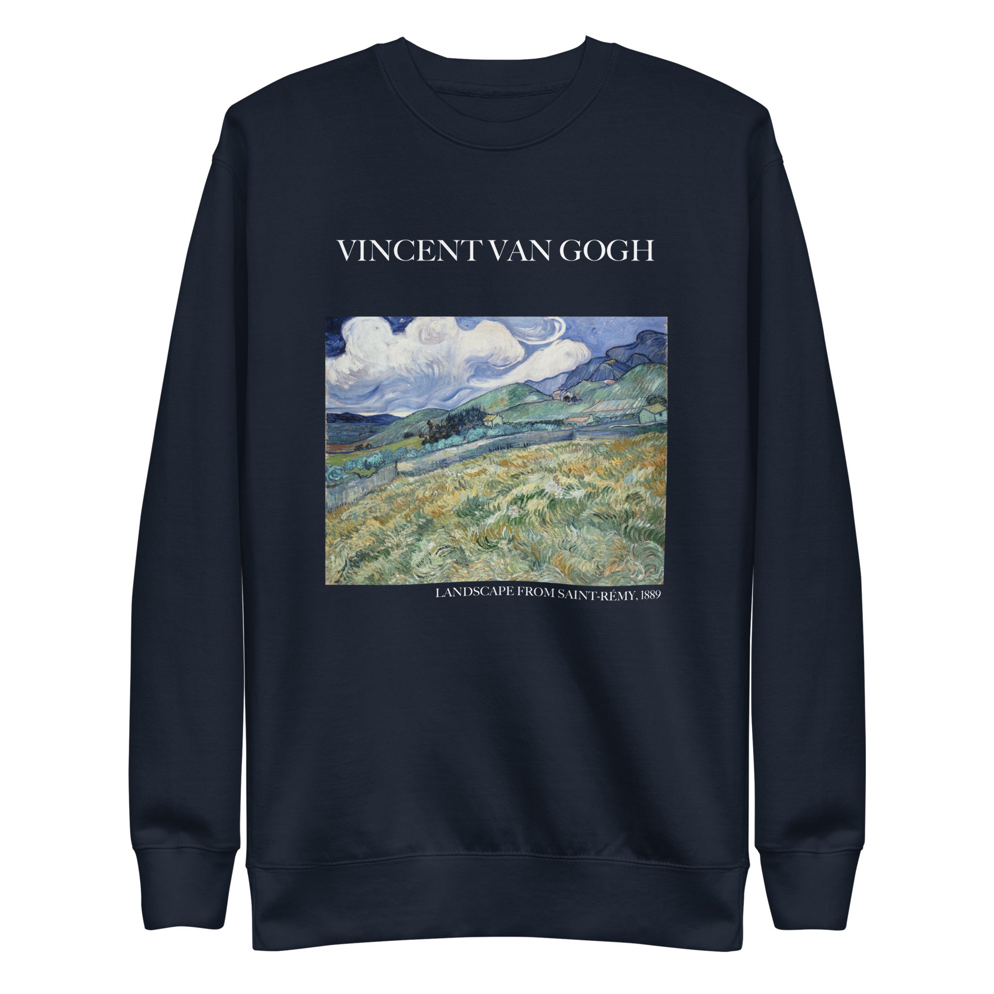 Sweatshirt mit berühmtem Gemälde „Landschaft von Saint-Rémy“ von Vincent van Gogh | Premium-Sweatshirt für Unisex