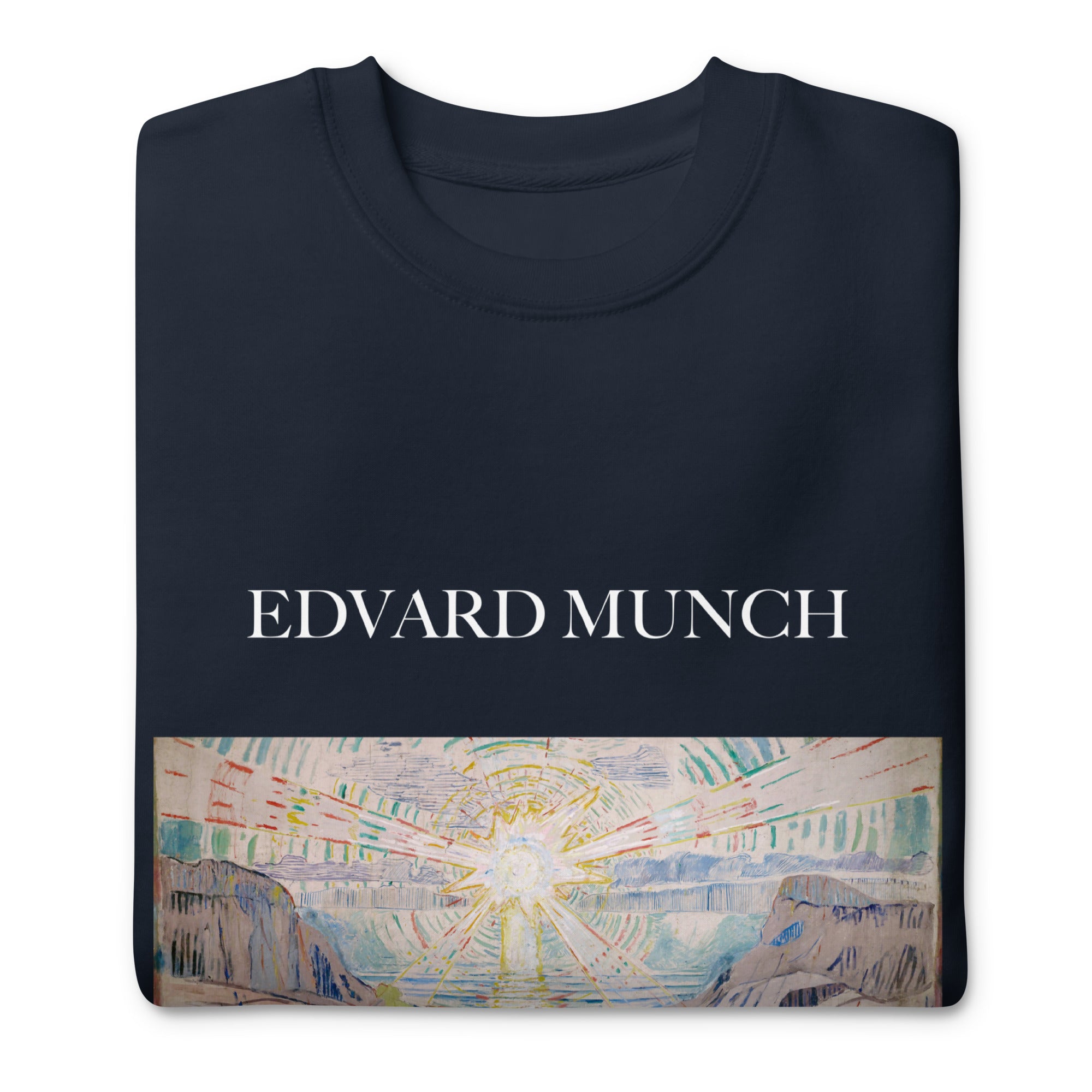 Sweatshirt mit berühmtem Gemälde „Die Sonne“ von Edvard Munch | Premium-Sweatshirt für Unisex