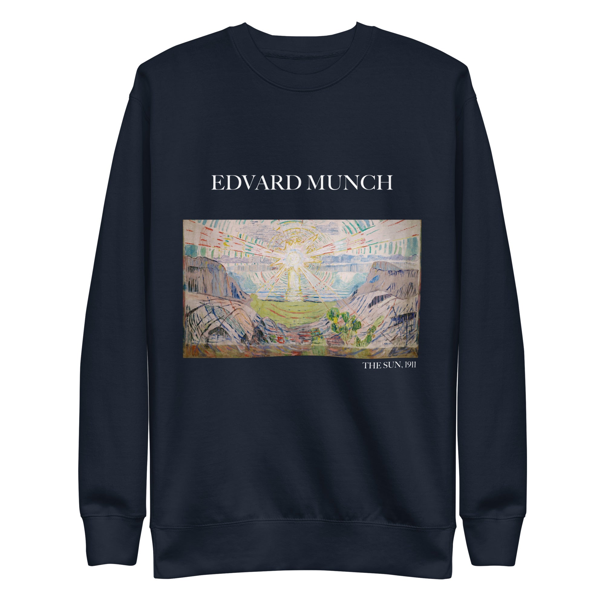 Sweatshirt mit berühmtem Gemälde „Die Sonne“ von Edvard Munch | Premium-Sweatshirt für Unisex