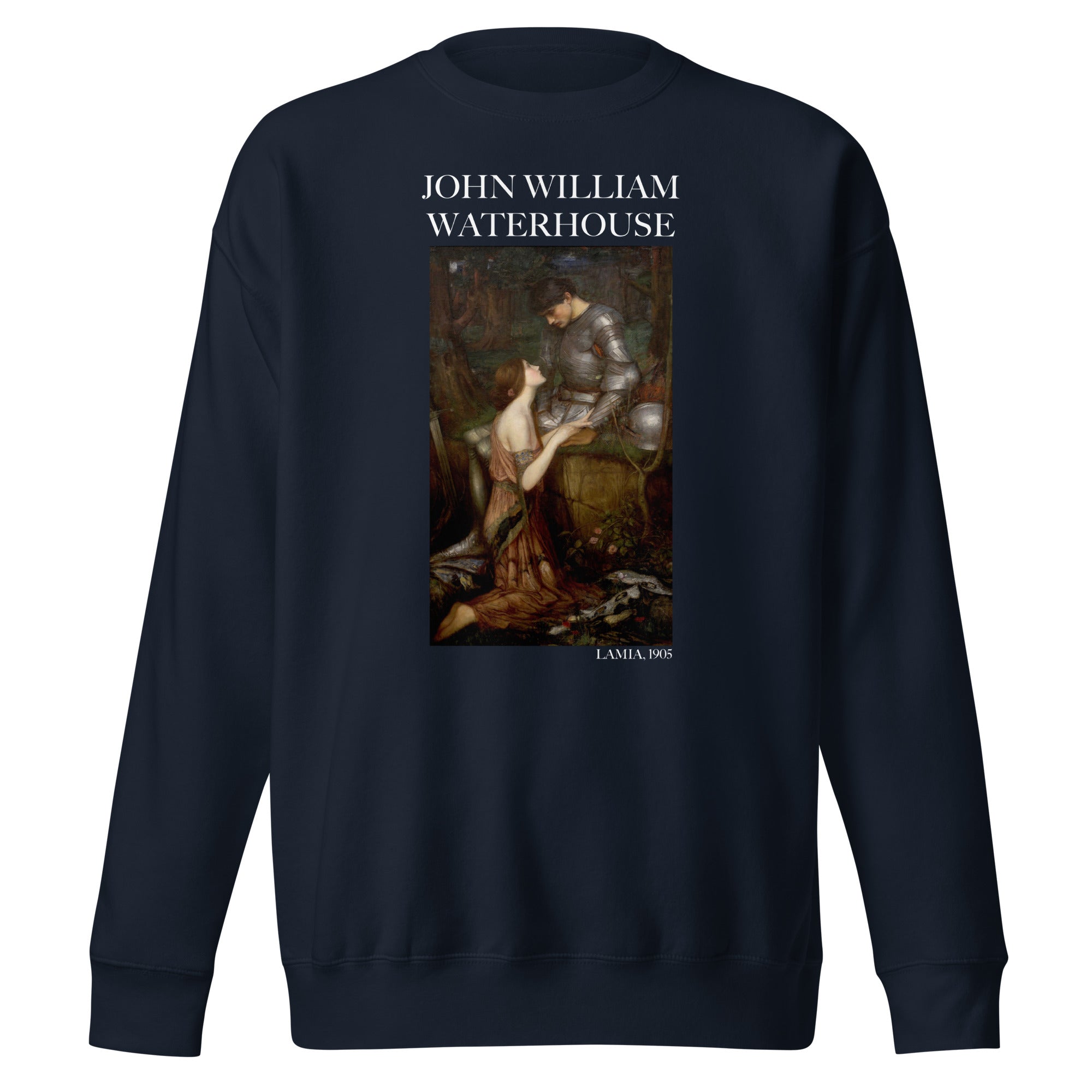 Sweatshirt mit berühmtem Gemälde „Lamia“ von John William Waterhouse, Premium-Unisex-Sweatshirt