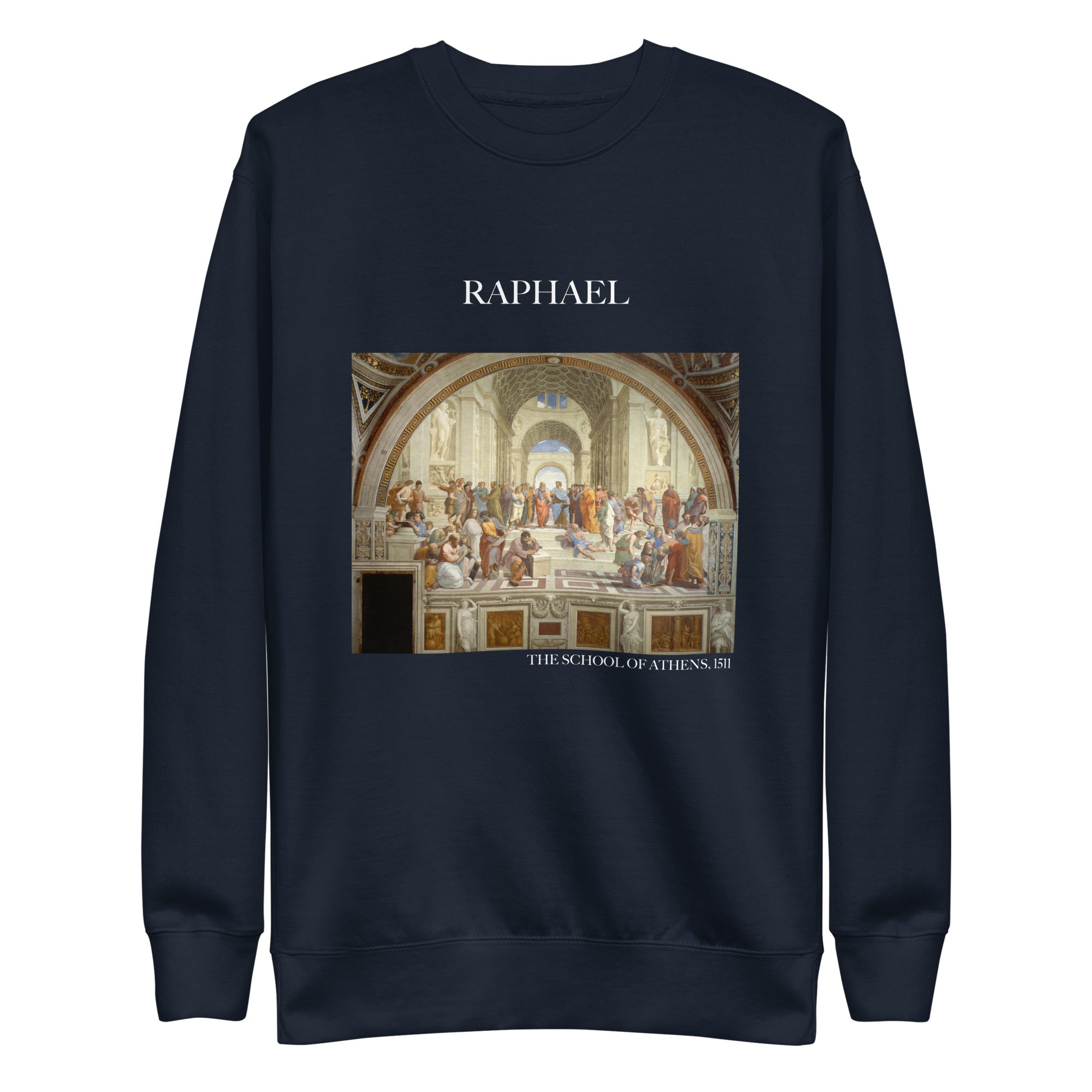 Sweatshirt mit berühmtem Gemälde „Die Schule von Athen“ von Raphael | Premium-Sweatshirt für Unisex