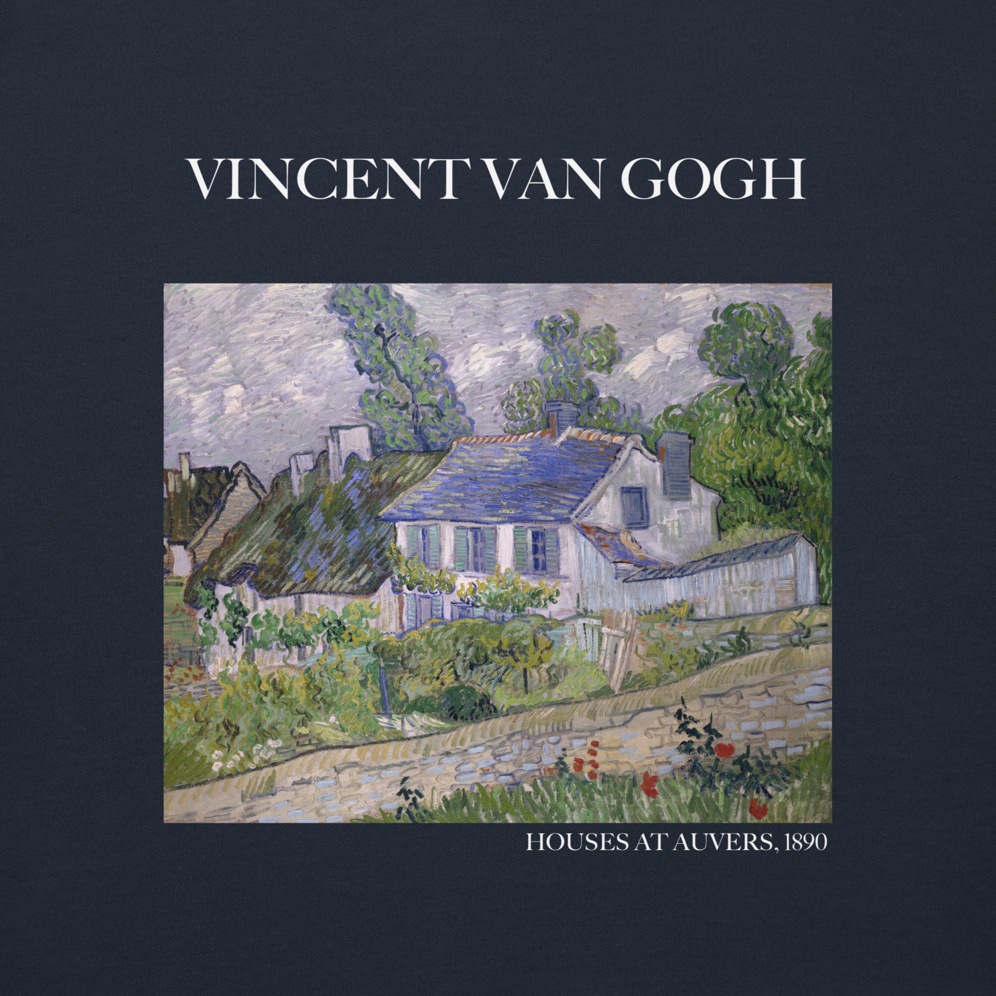 Vincent van Gogh 'Houses at Auvers' Famous Painting Sweatshirt | Unisex Premium Sweatshirt