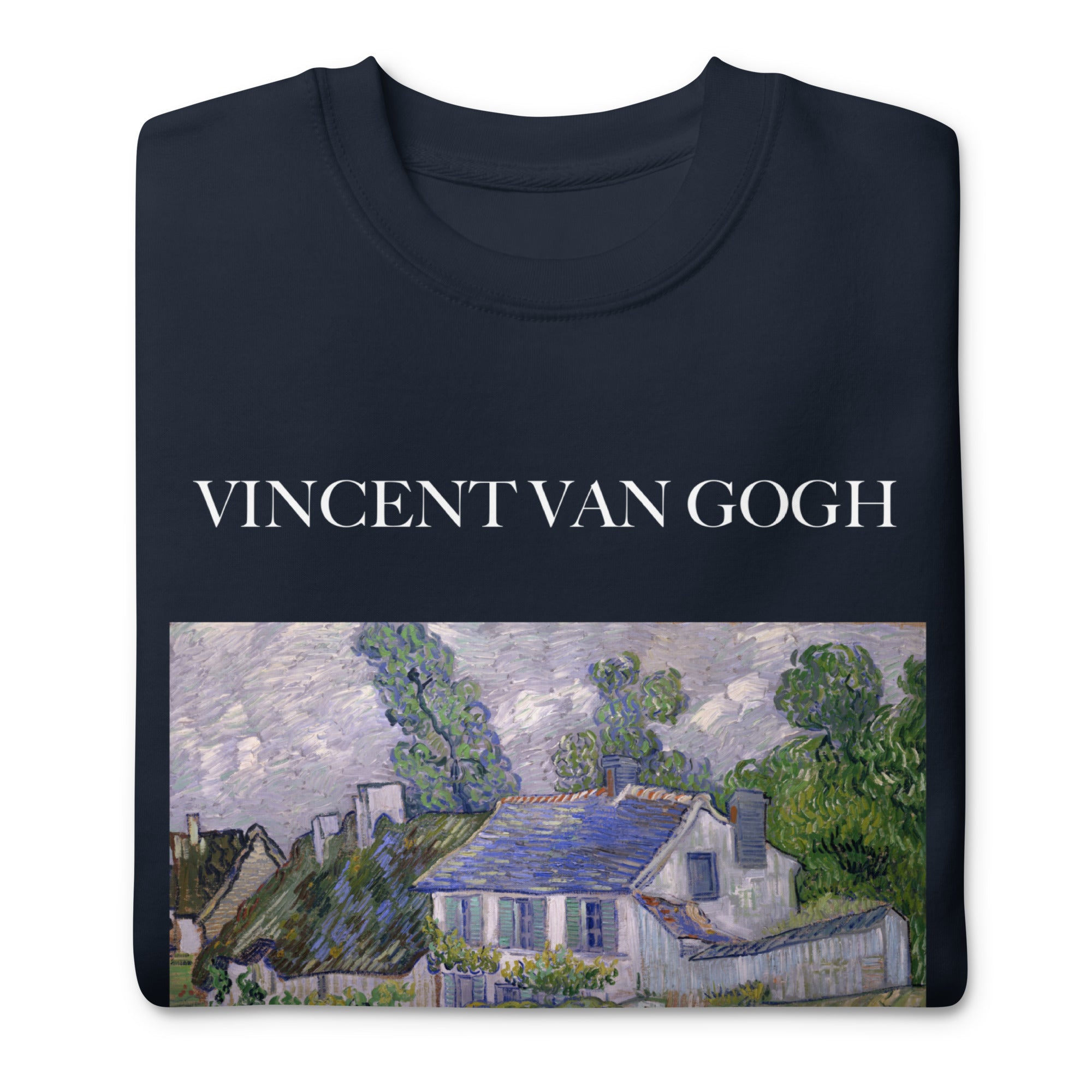 Vincent van Gogh 'Houses at Auvers' Famous Painting Sweatshirt | Unisex Premium Sweatshirt