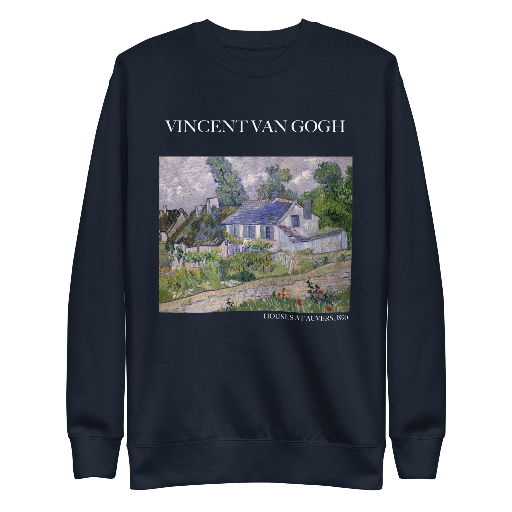 Sweatshirt mit berühmtem Gemälde „Häuser bei Auvers“ von Vincent van Gogh | Premium-Sweatshirt für Unisex