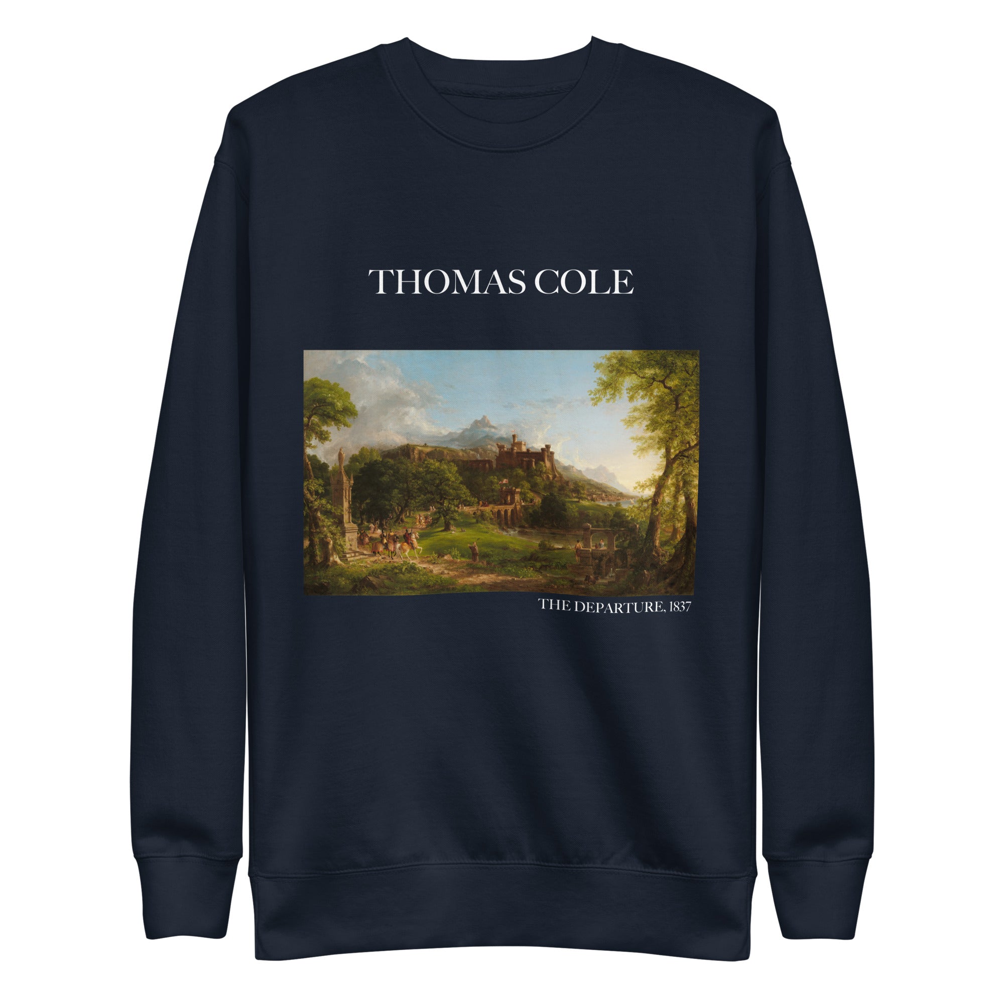 Sweatshirt mit berühmtem Gemälde „The Departure“ von Thomas Cole | Premium-Unisex-Sweatshirt