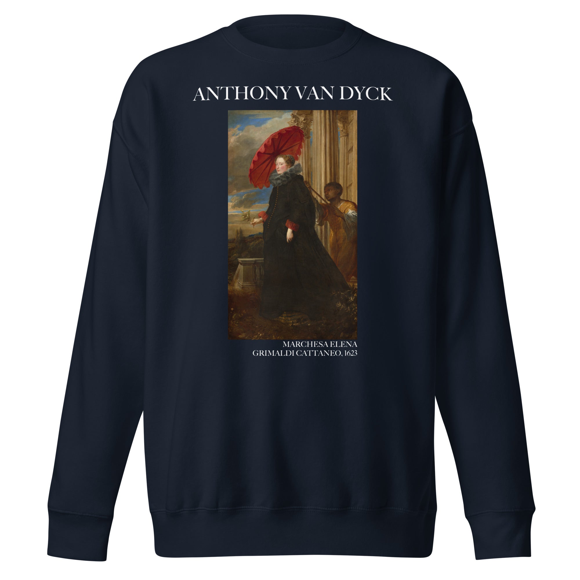 Sweatshirt mit berühmtem Gemälde „Marchesa Elena Grimaldi Cattaneo“ von Sir Anthony van Dyck | Premium-Unisex-Sweatshirt