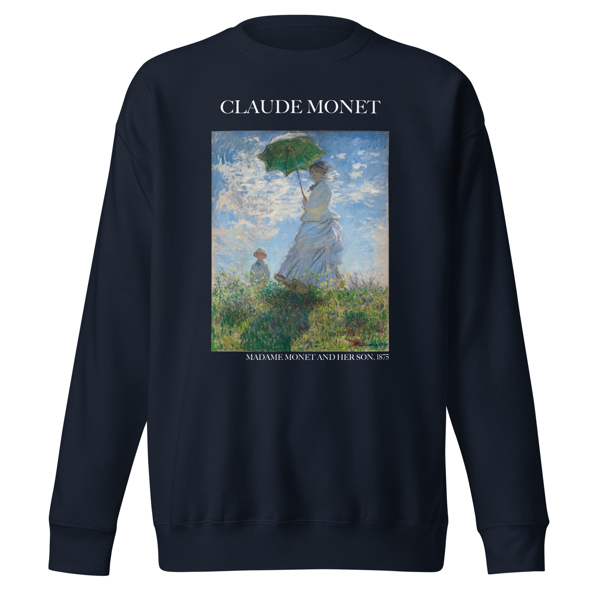 Claude Monet 'Madame Monet and Her Son' Famous Painting Sweatshirt | Unisex Premium Sweatshirt