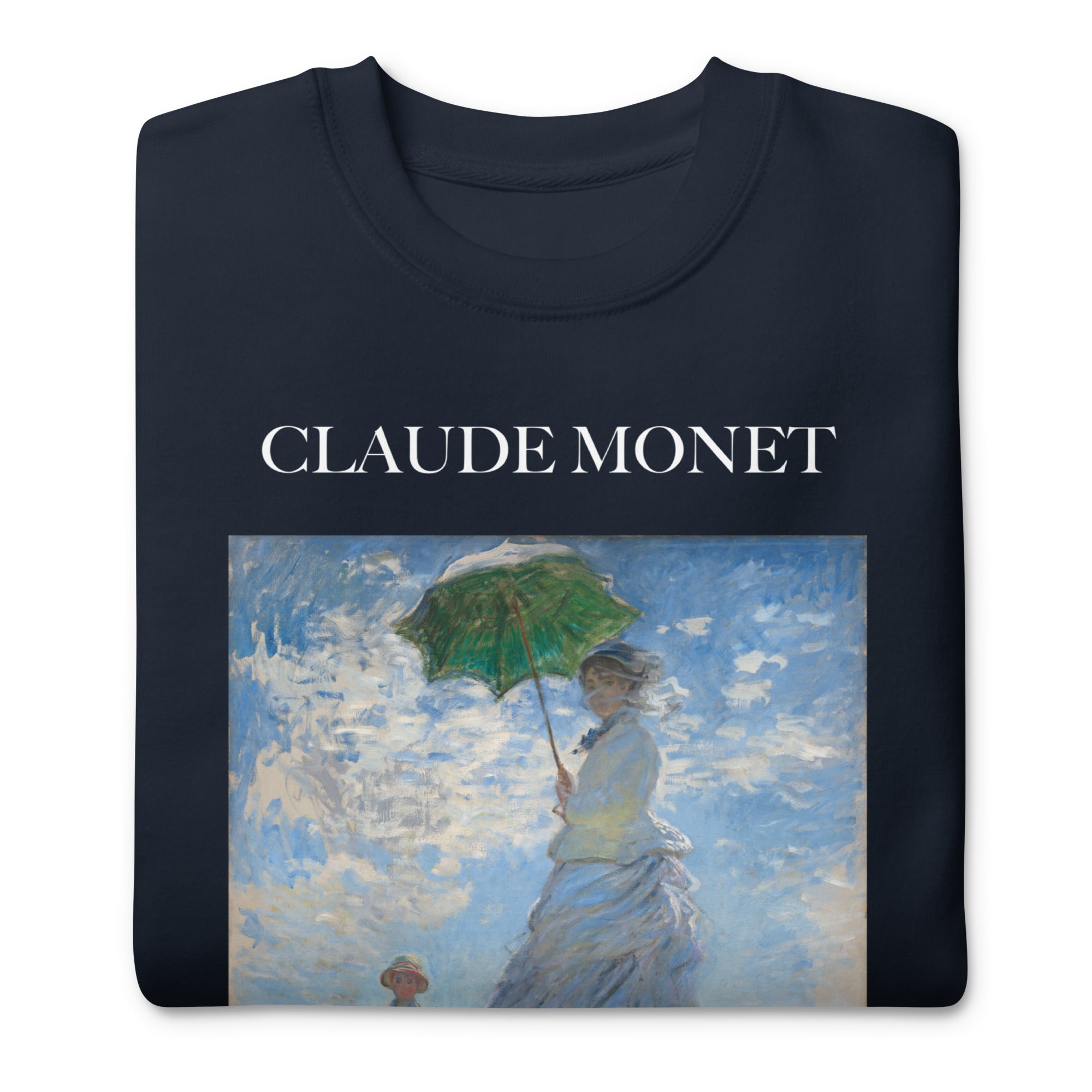 Claude Monet 'Madame Monet and Her Son' Famous Painting Sweatshirt | Unisex Premium Sweatshirt