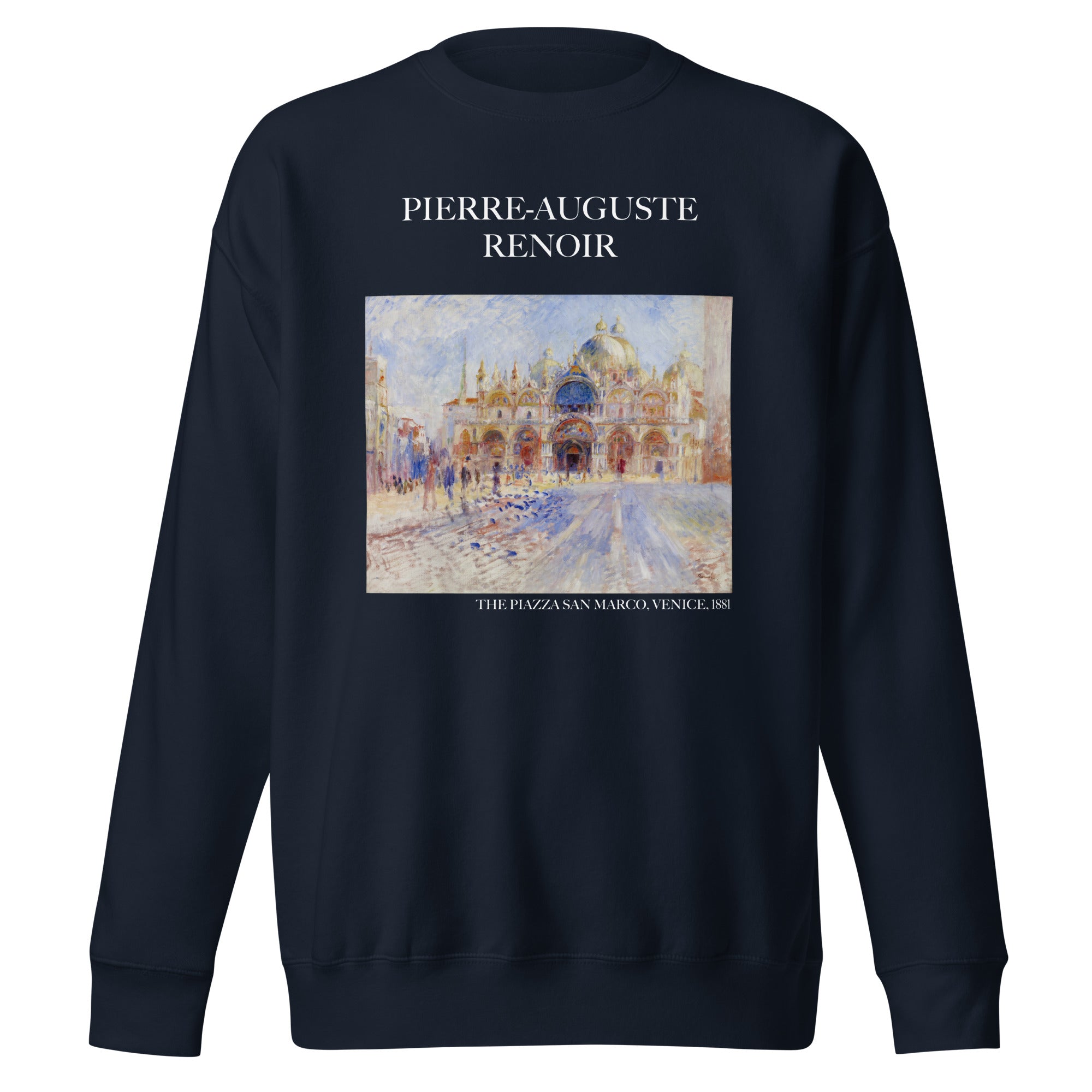 Pierre-Auguste Renoir 'The Piazza San Marco, Venice' Famous Painting Sweatshirt | Unisex Premium Sweatshirt