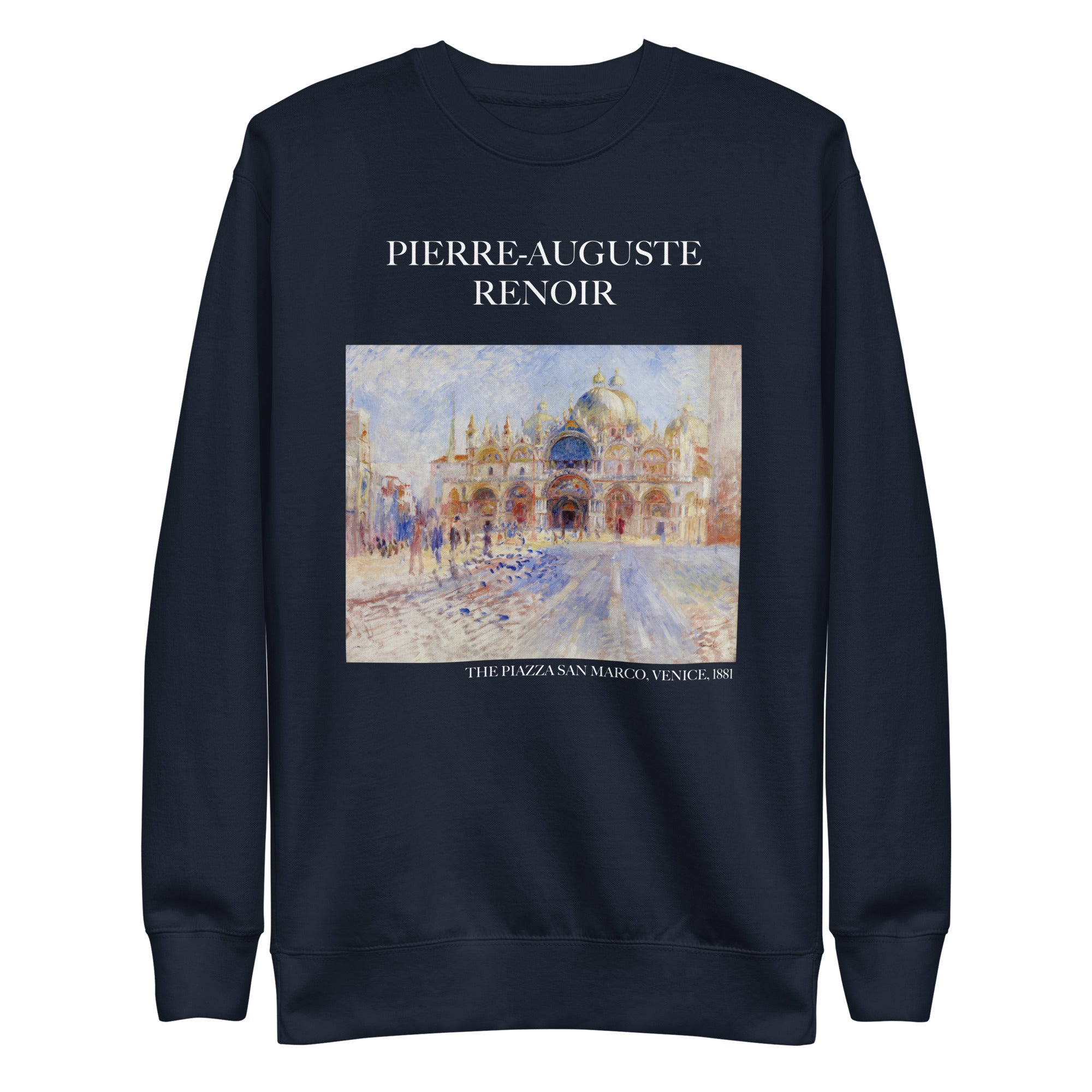 Pierre-Auguste Renoir 'The Piazza San Marco, Venice' Famous Painting Sweatshirt | Unisex Premium Sweatshirt