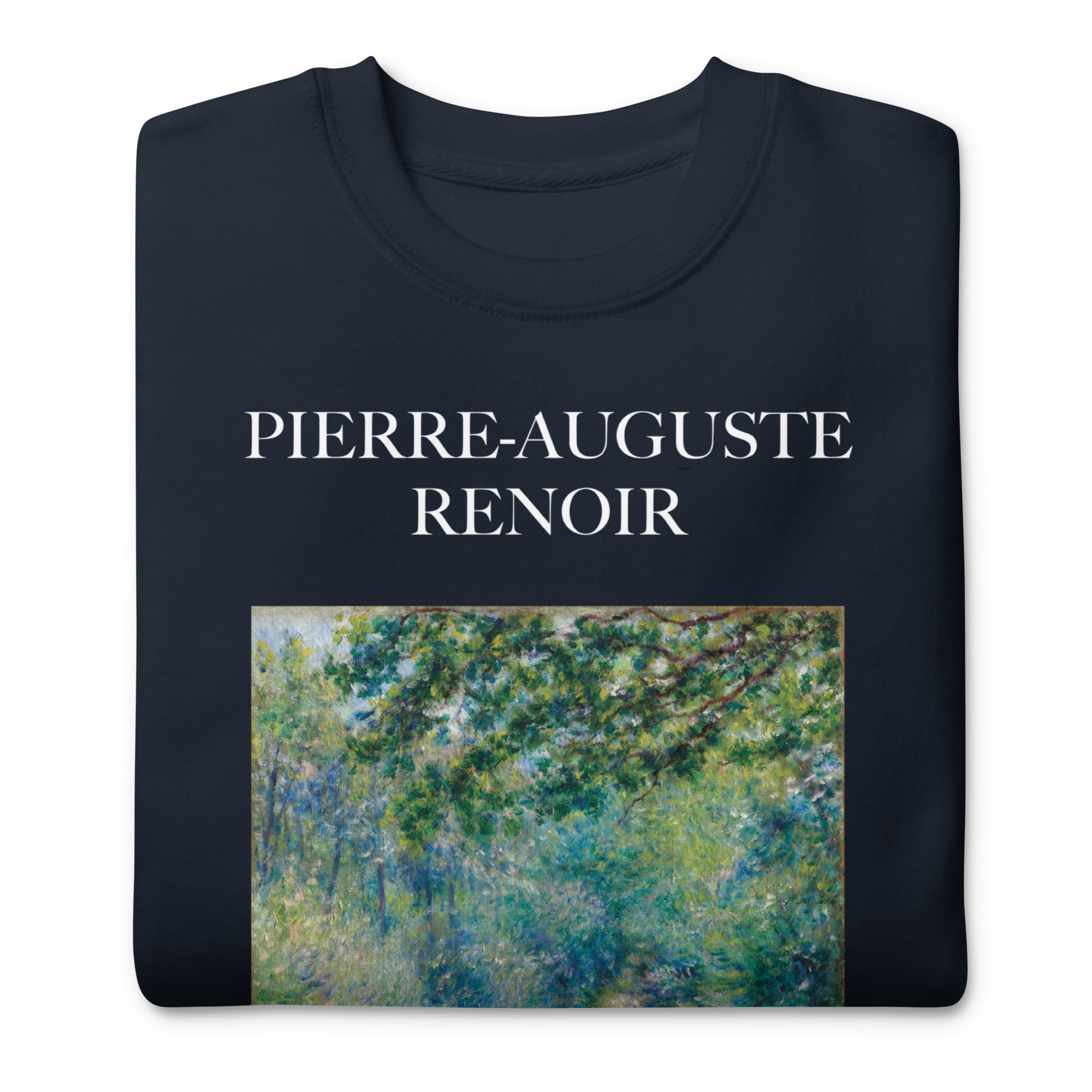 Sweatshirt mit berühmtem Gemälde „Pfad im Wald“ von Pierre-Auguste Renoir | Premium-Sweatshirt für Unisex