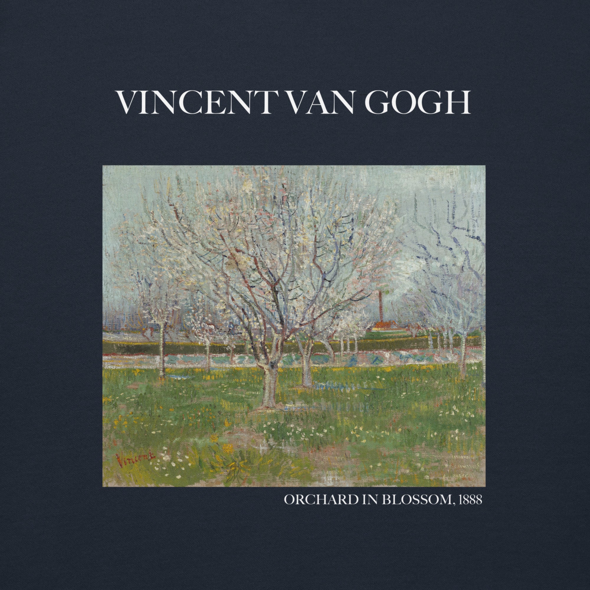 Sweatshirt mit berühmtem Gemälde „Obstgarten in Blüte“ von Vincent van Gogh | Premium-Sweatshirt für Unisex